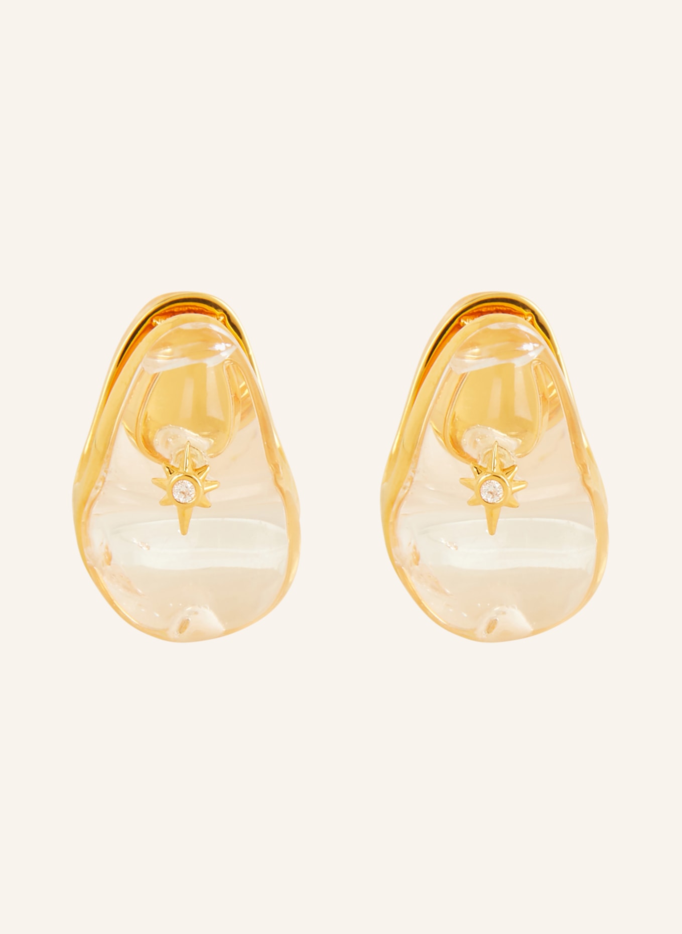 ZIMMERMANN Ohrringe CRYSTAL PEBBLE, Farbe: GOLD/ WEISS (Bild 1)