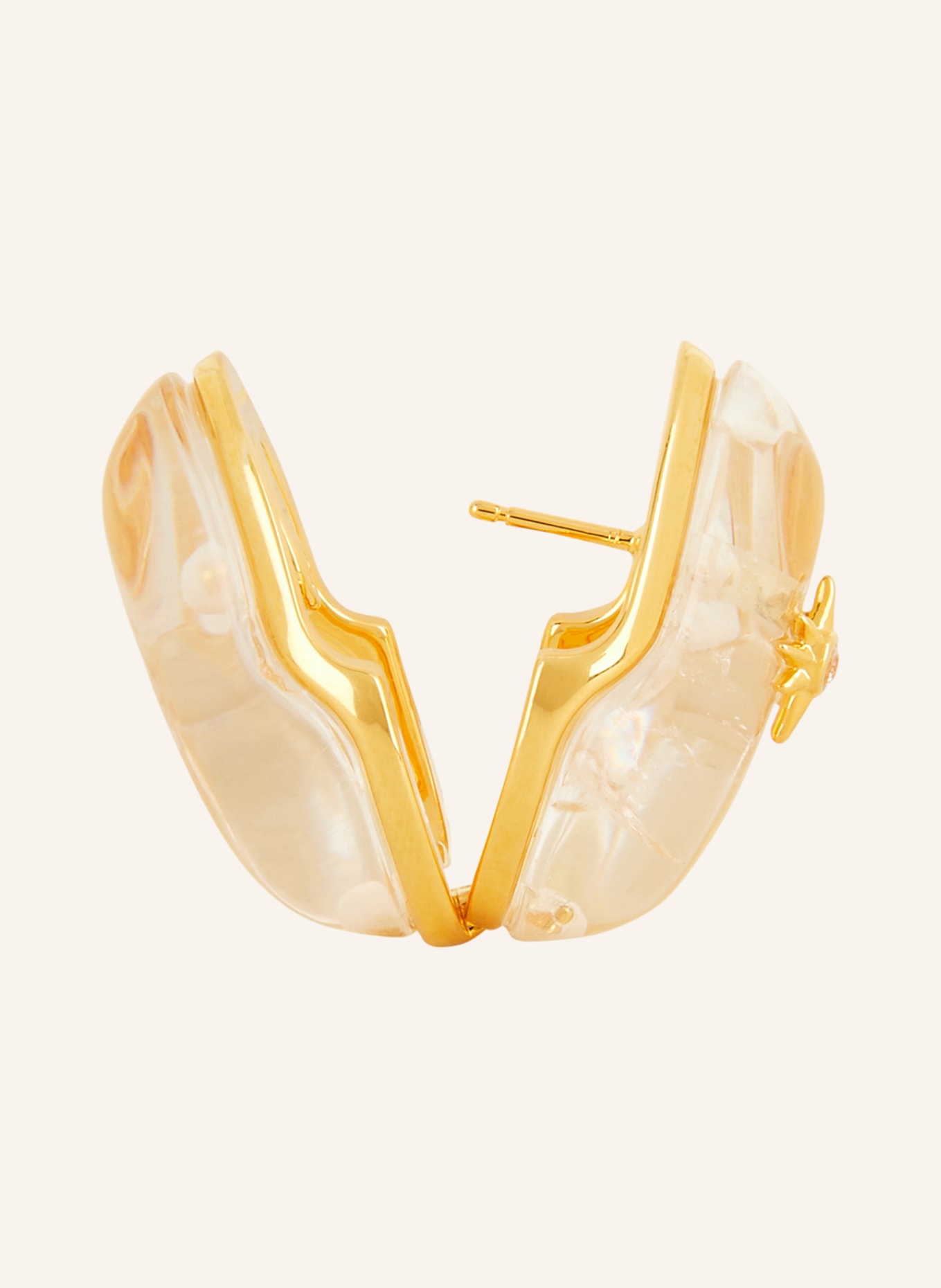 ZIMMERMANN Earrings CRYSTAL PEBBLE, Color: GOLD/ WHITE (Image 3)