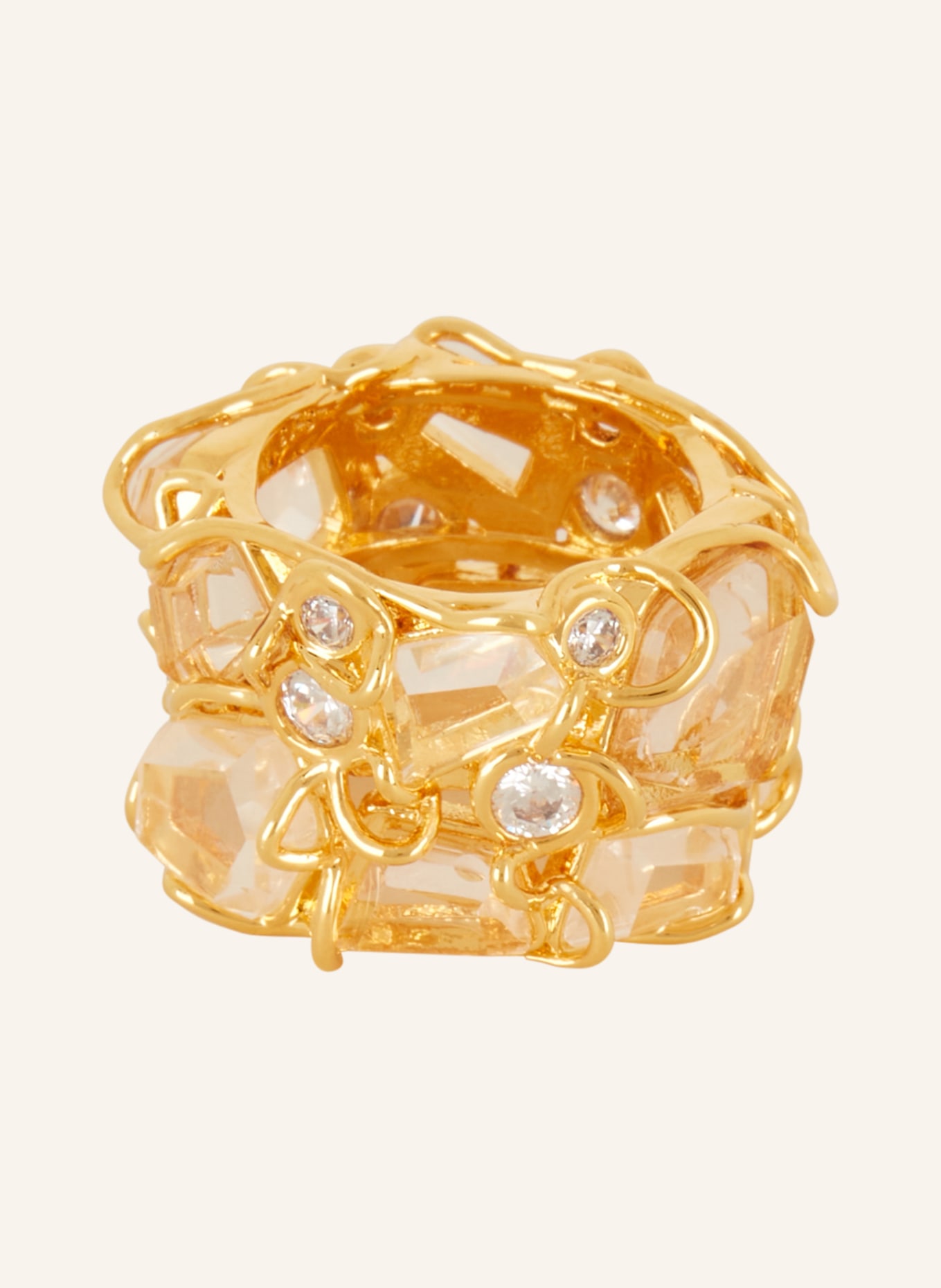 ZIMMERMANN Ring CRYSTAL SWIRL, Color: GOLD/ WHITE (Image 1)