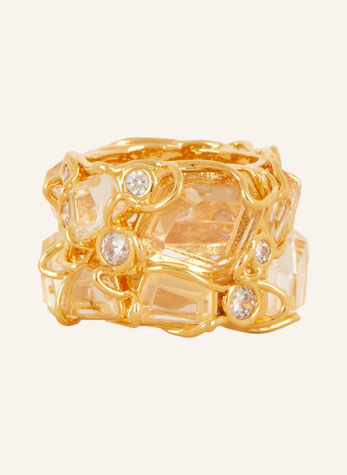 ZIMMERMANN Ring CRYSTAL SWIRL, Color: GOLD/ WHITE (Image 3)