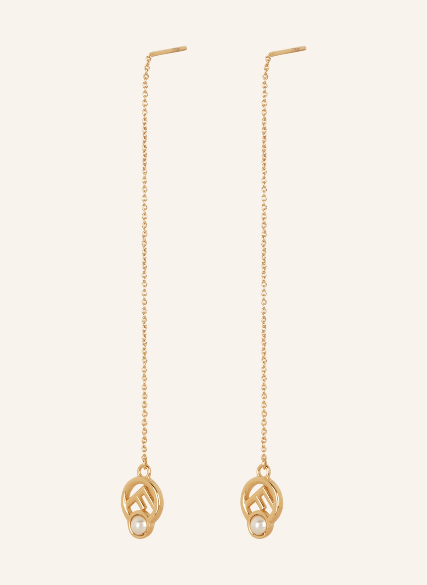 FENDI Dangle earrings, Color: GOLD/ WHITE (Image 1)