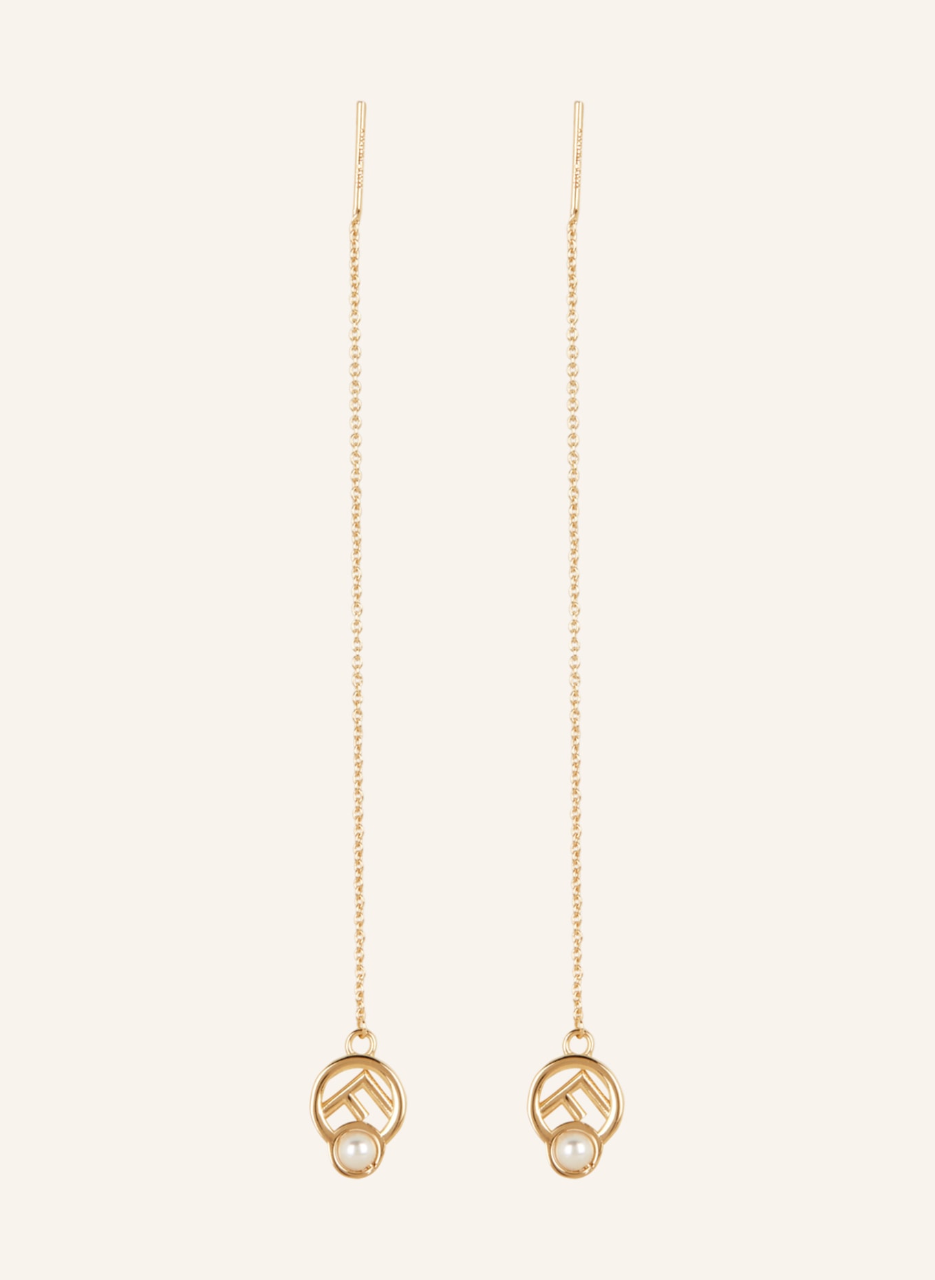 FENDI Dangle earrings, Color: GOLD/ WHITE (Image 2)