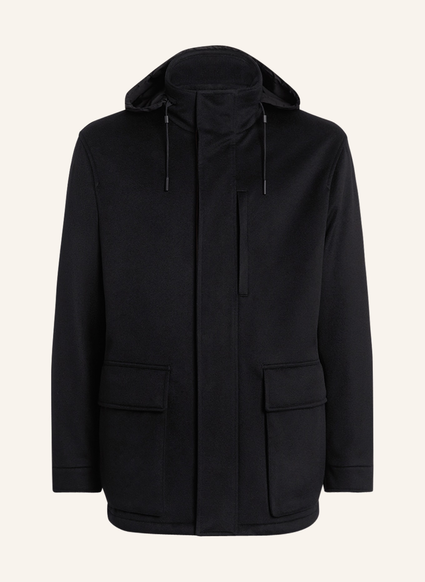 ZEGNA Cashmere field jacket in black