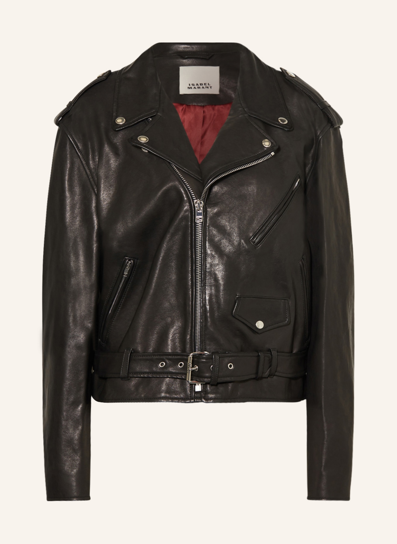 ISABEL MARANT Leather jacket BARBARA, Color: BLACK (Image 1)