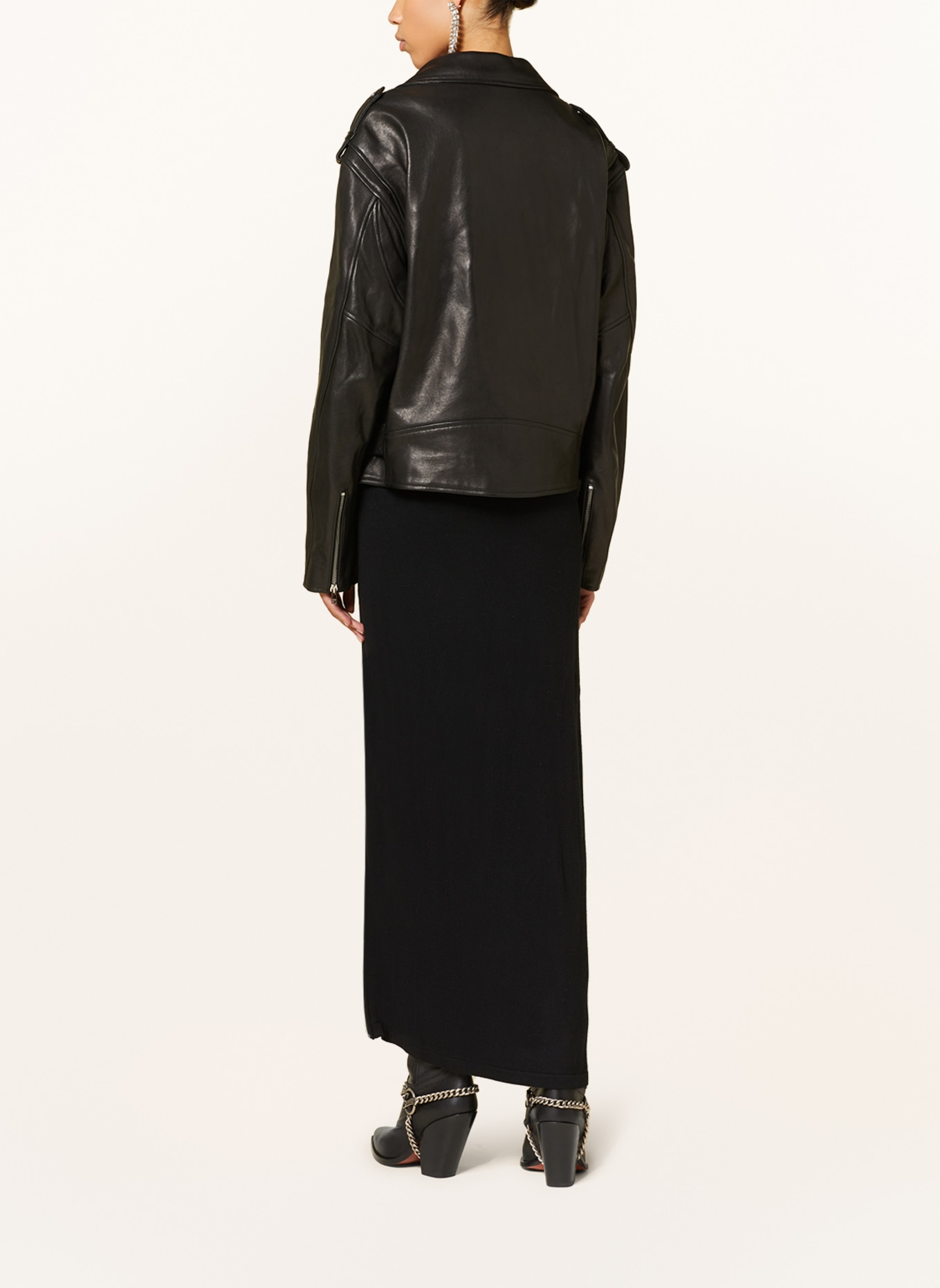 ISABEL MARANT Leather jacket BARBARA, Color: BLACK (Image 3)