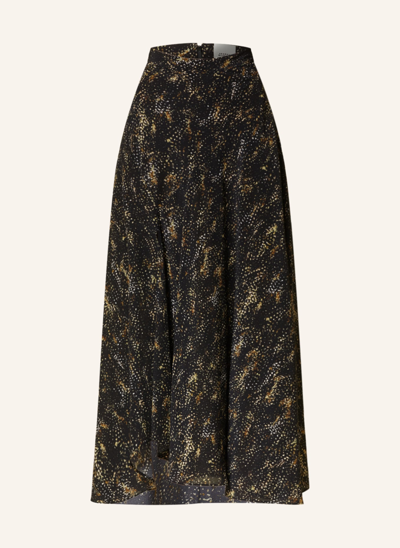 ISABEL MARANT Hedvábná sukně, Barva: ČERNÁ/ KRÉMOVÁ/ ŽLUTÁ (Obrázek 1)
