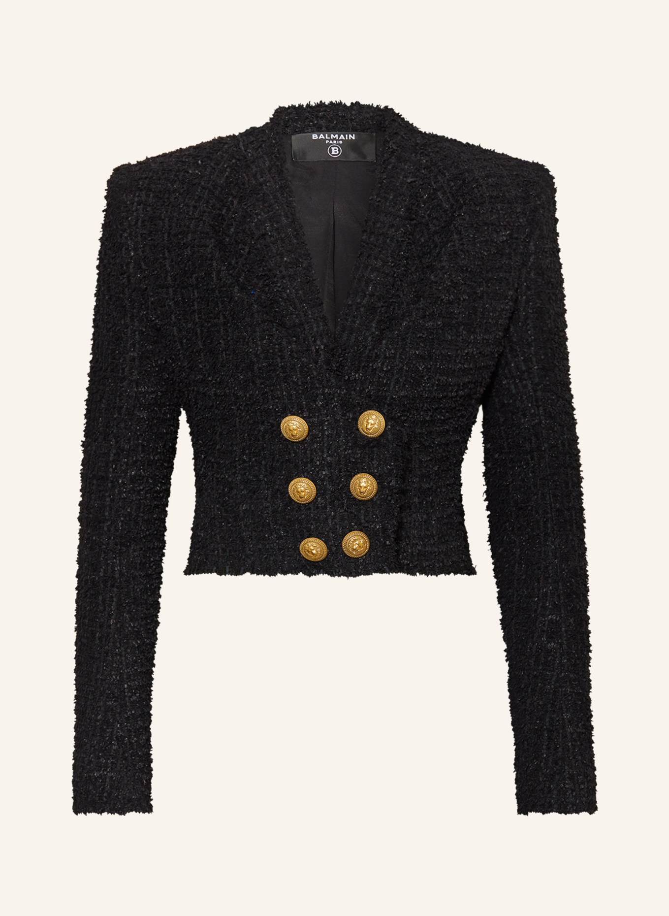 BALMAIN Tweed blazer, Color: BLACK (Image 1)