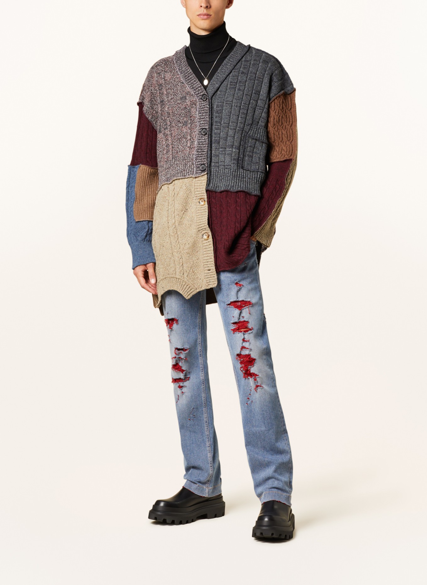 DOLCE & GABBANA Destroyed jeans regular fit, Color: S9001 VARIANTE ABBINATA (Image 2)