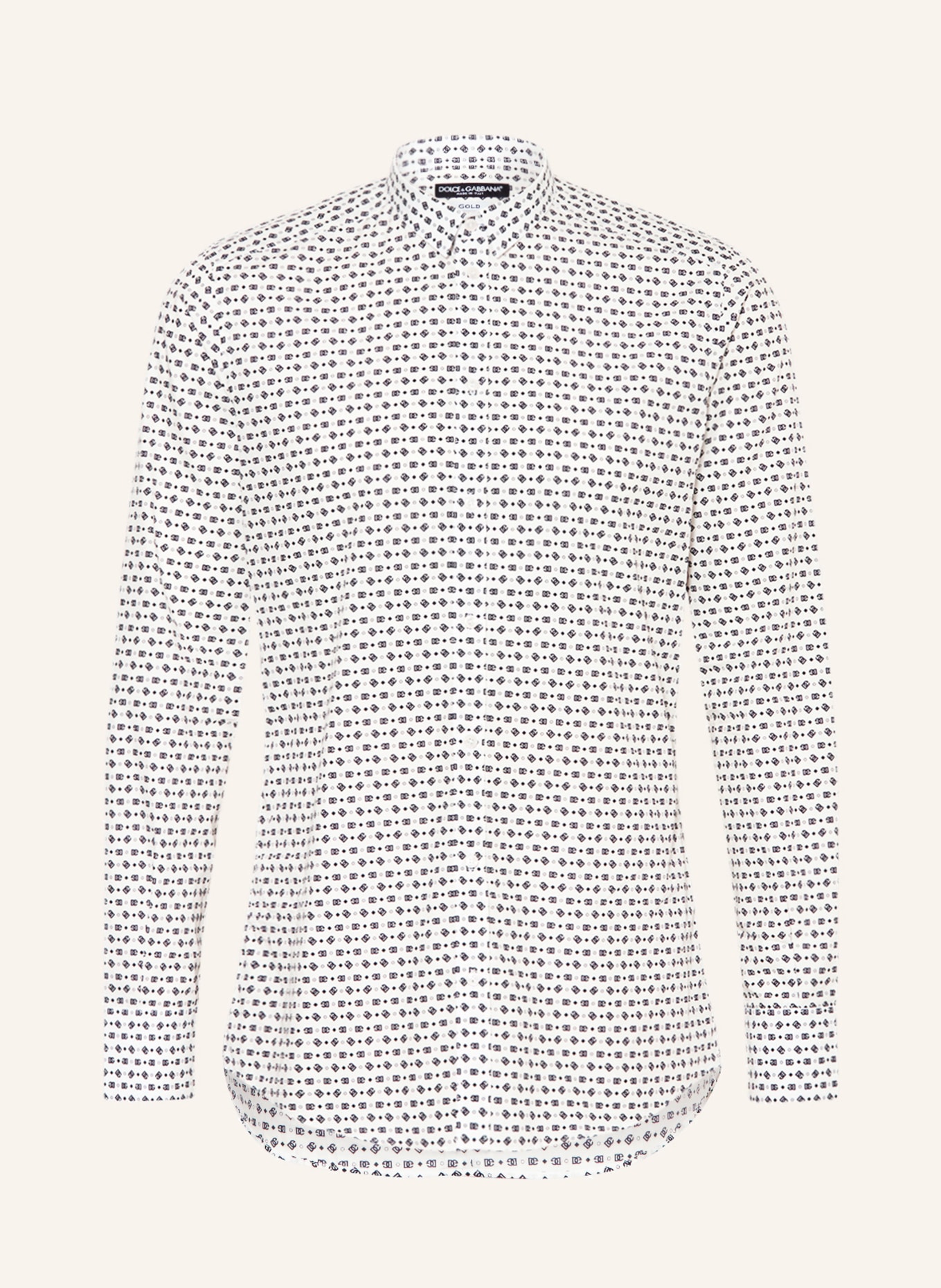 DOLCE & GABBANA Shirt slim fit, Color: WHITE/ BLACK (Image 1)