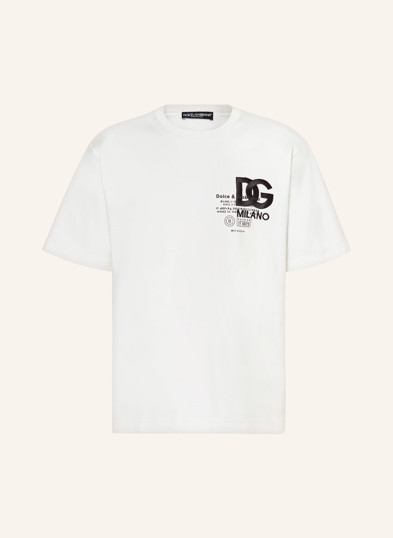 DOLCE & GABBANA T-Shirt, Farbe: WEISS/ SCHWARZ (Bild 1)