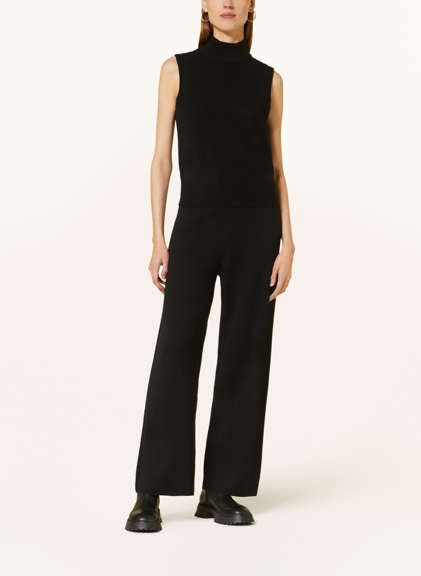 ALLUDE Sweater vest with cashmere, Color: BLACK (Image 2)