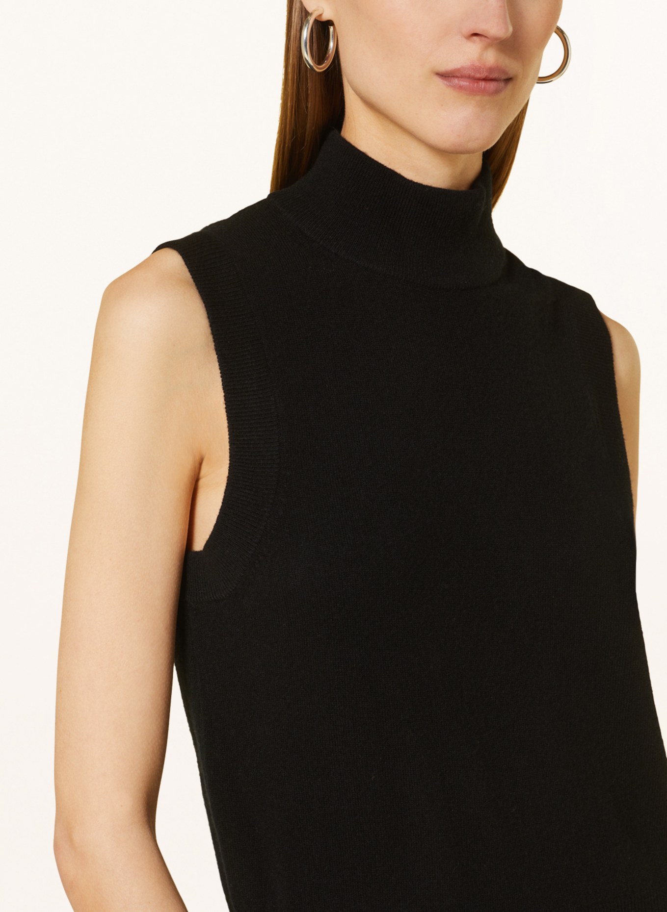 ALLUDE Sweater vest with cashmere, Color: BLACK (Image 4)