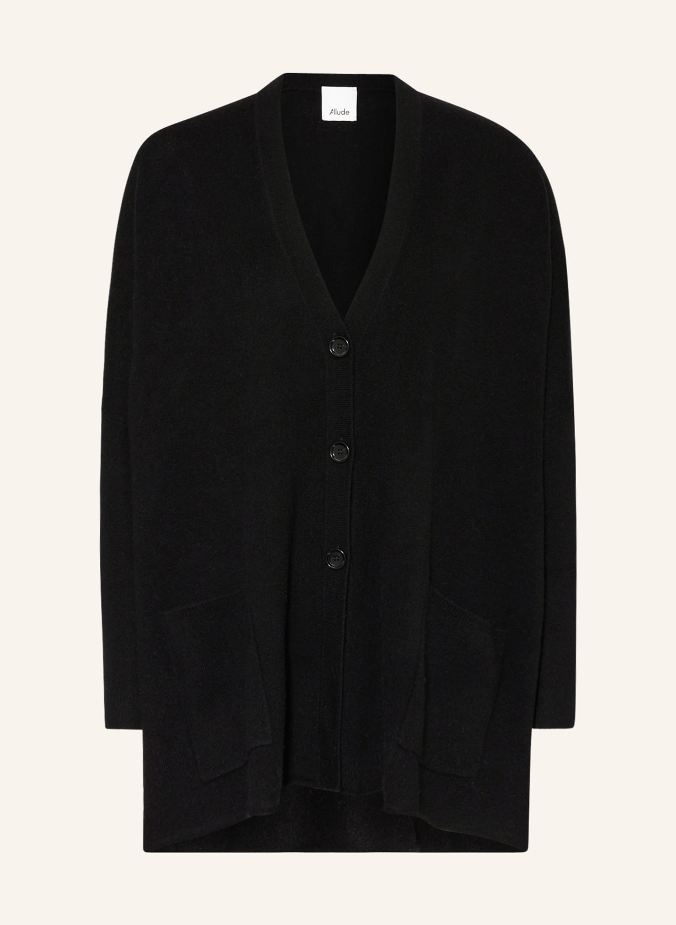 ALLUDE Cardigan with cashmere, Color: BLACK (Image 1)