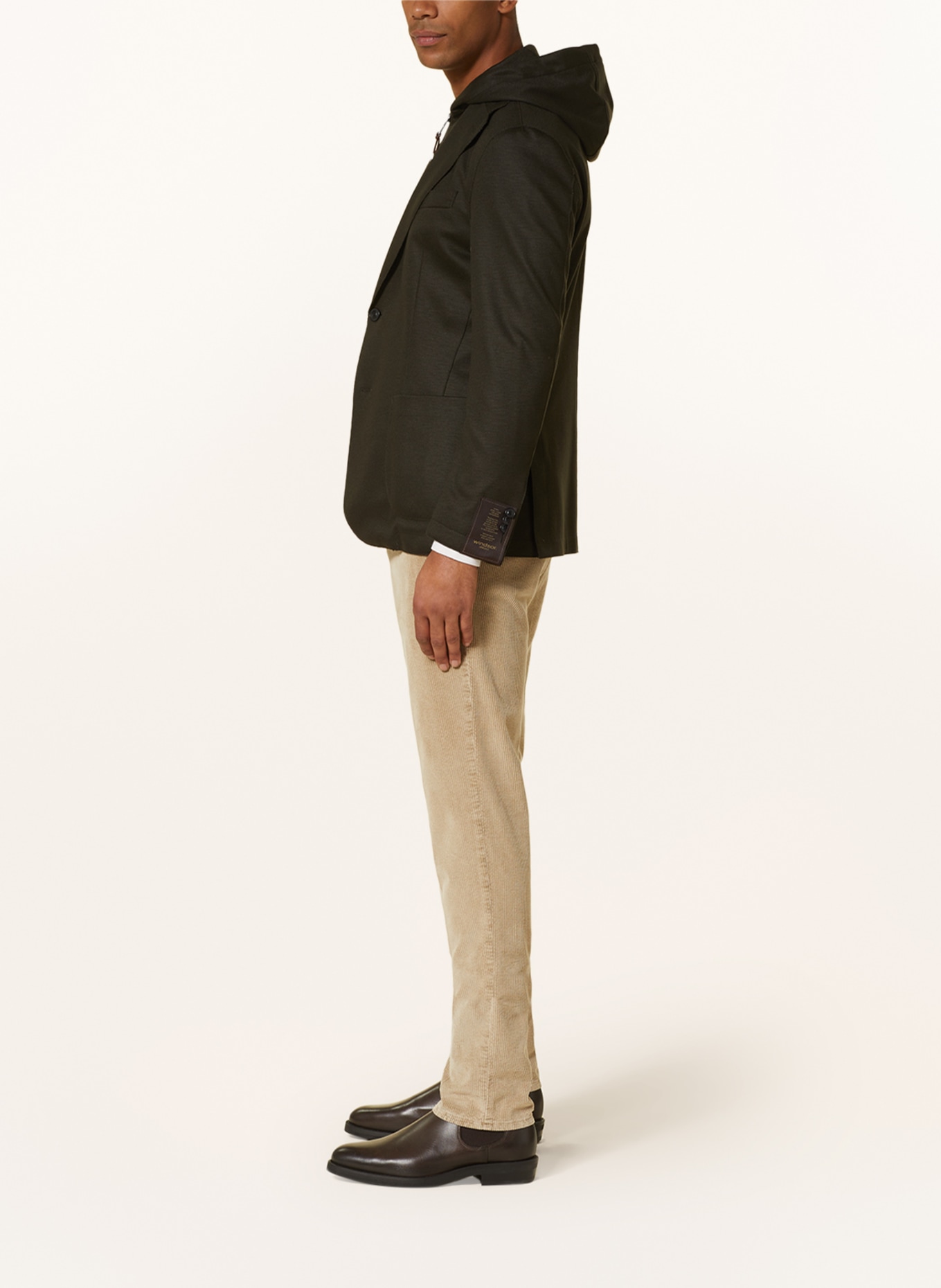 windsor. Suit jacket GILO slim fit with detachable hood, Color: DARK GREEN (Image 4)