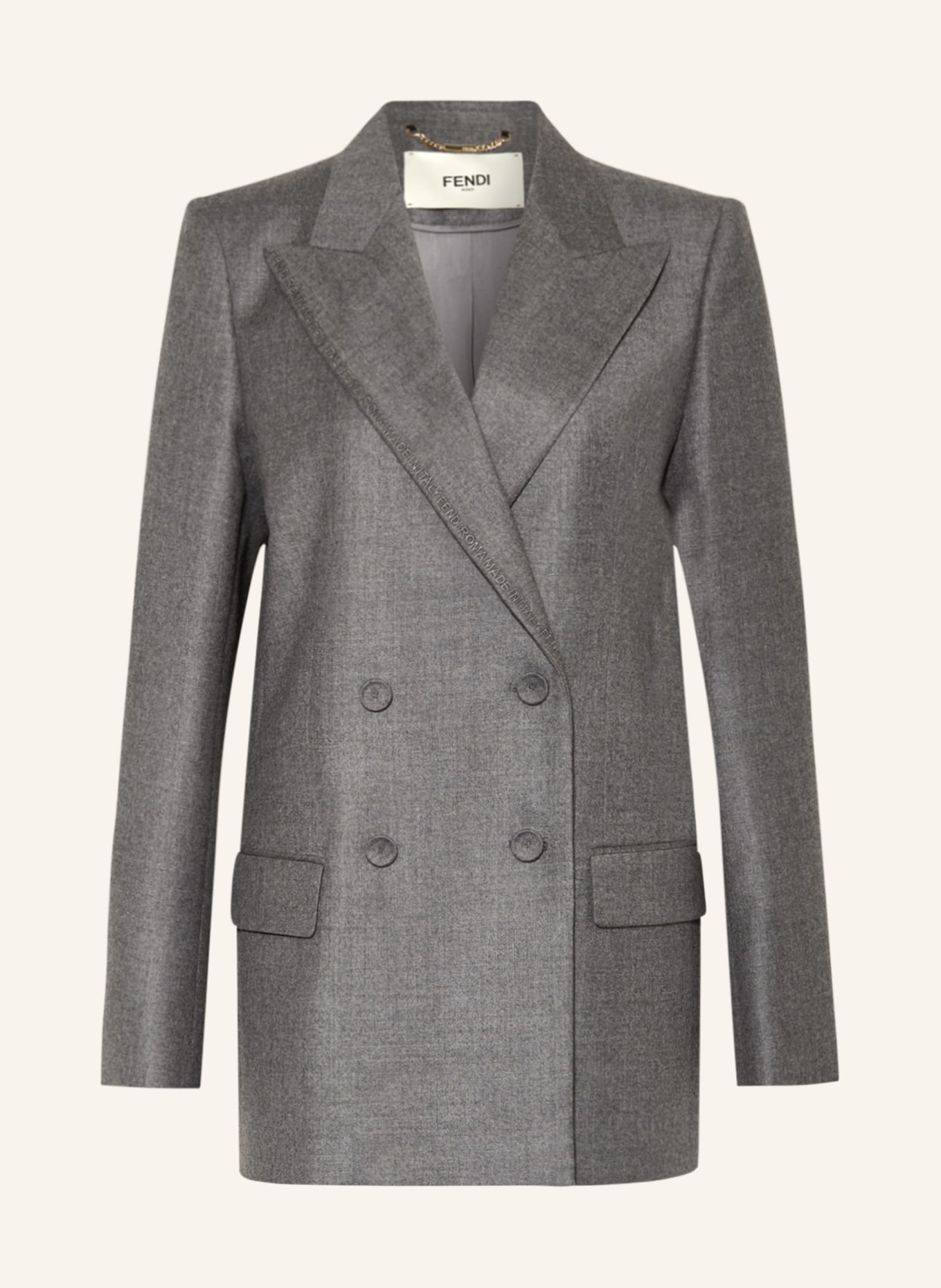FENDI Long blazer, Color: GRAY (Image 1)