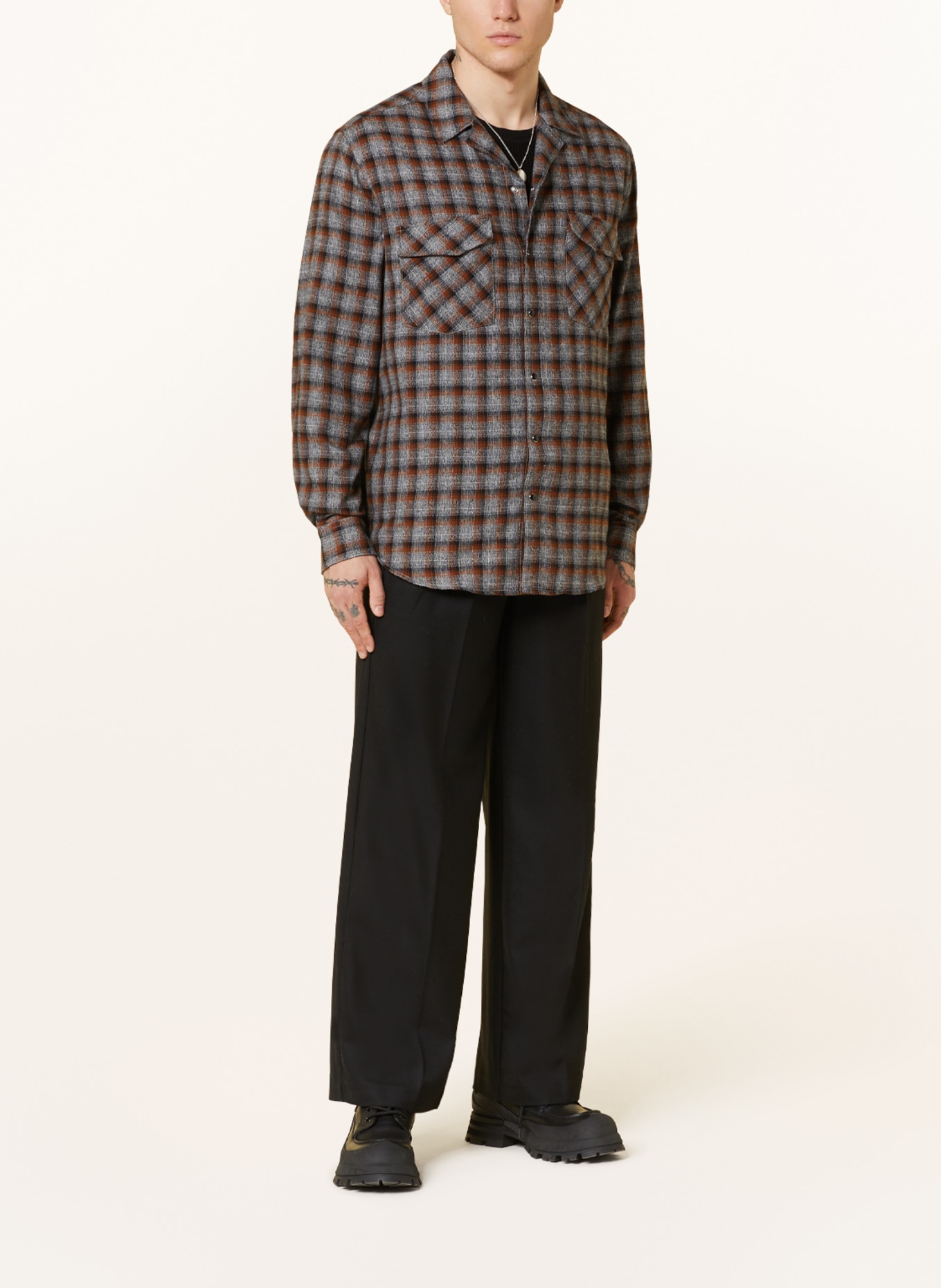 HOLZWEILER Shirt ELJA Comfort Fit, Color: BROWN/ BLACK/ LIGHT GRAY (Image 2)