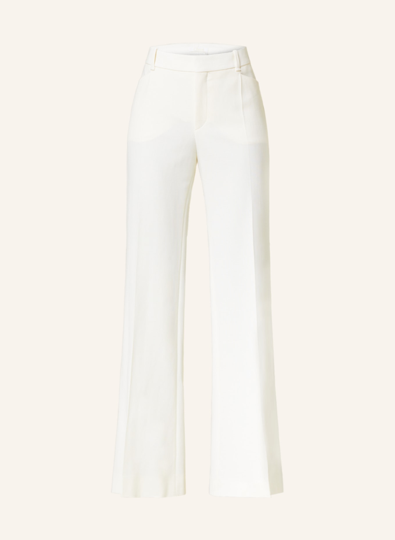Chloé Wide leg trousers made of linen in ecru
