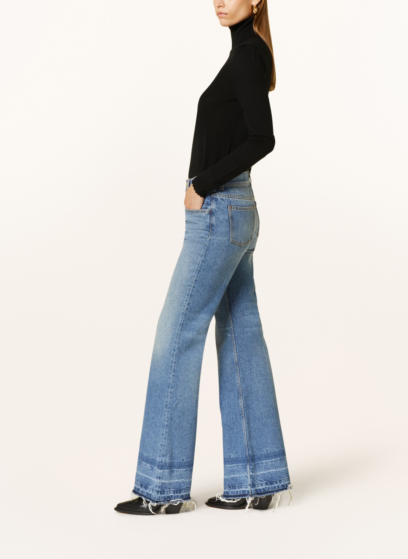 Chloé Flared Jeans, Farbe: 470 Foggy Blue (Bild 4)