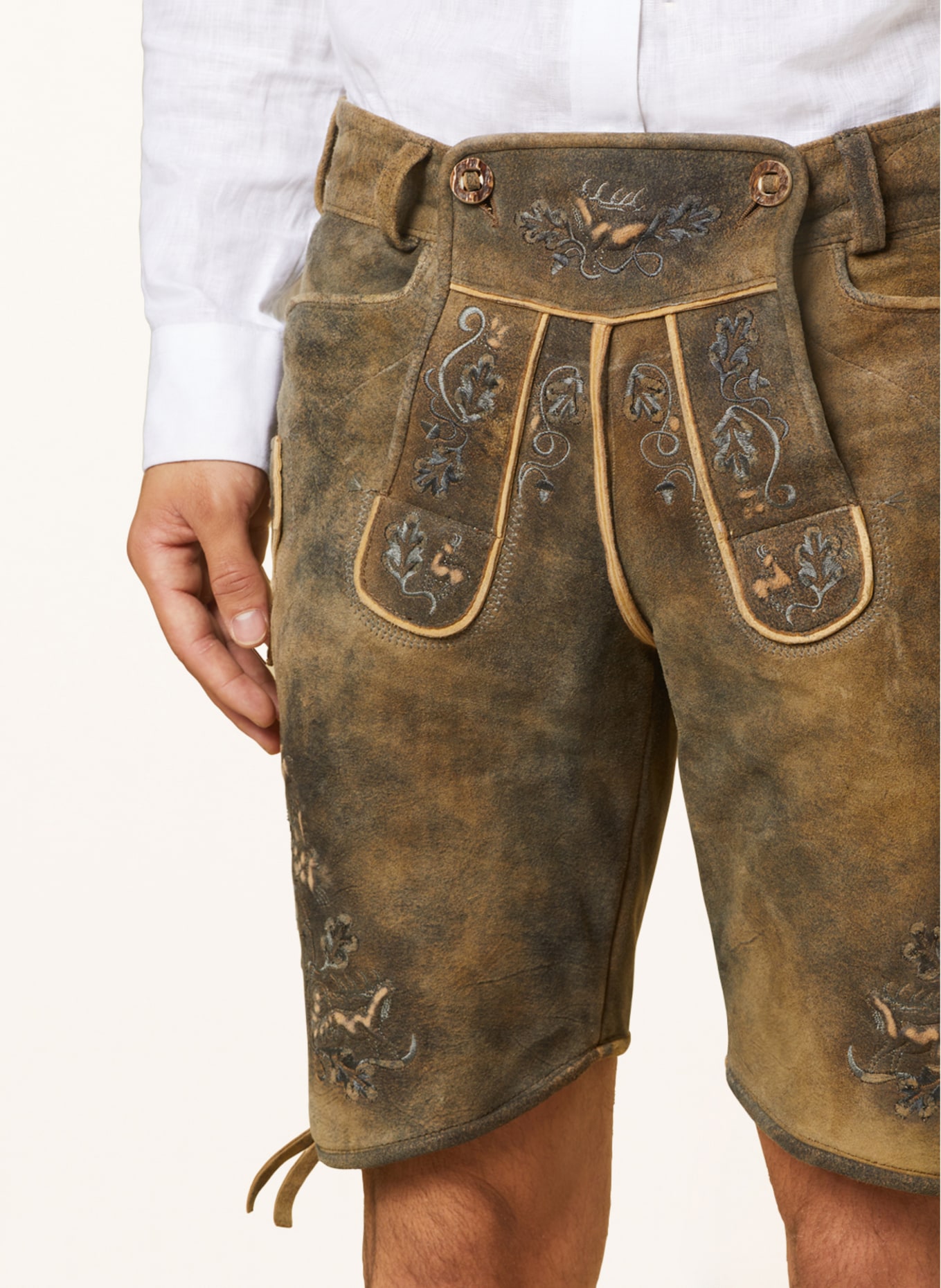 BECKERT Trachten-Lederhose KARWENDEL: DUNKELBRAUN