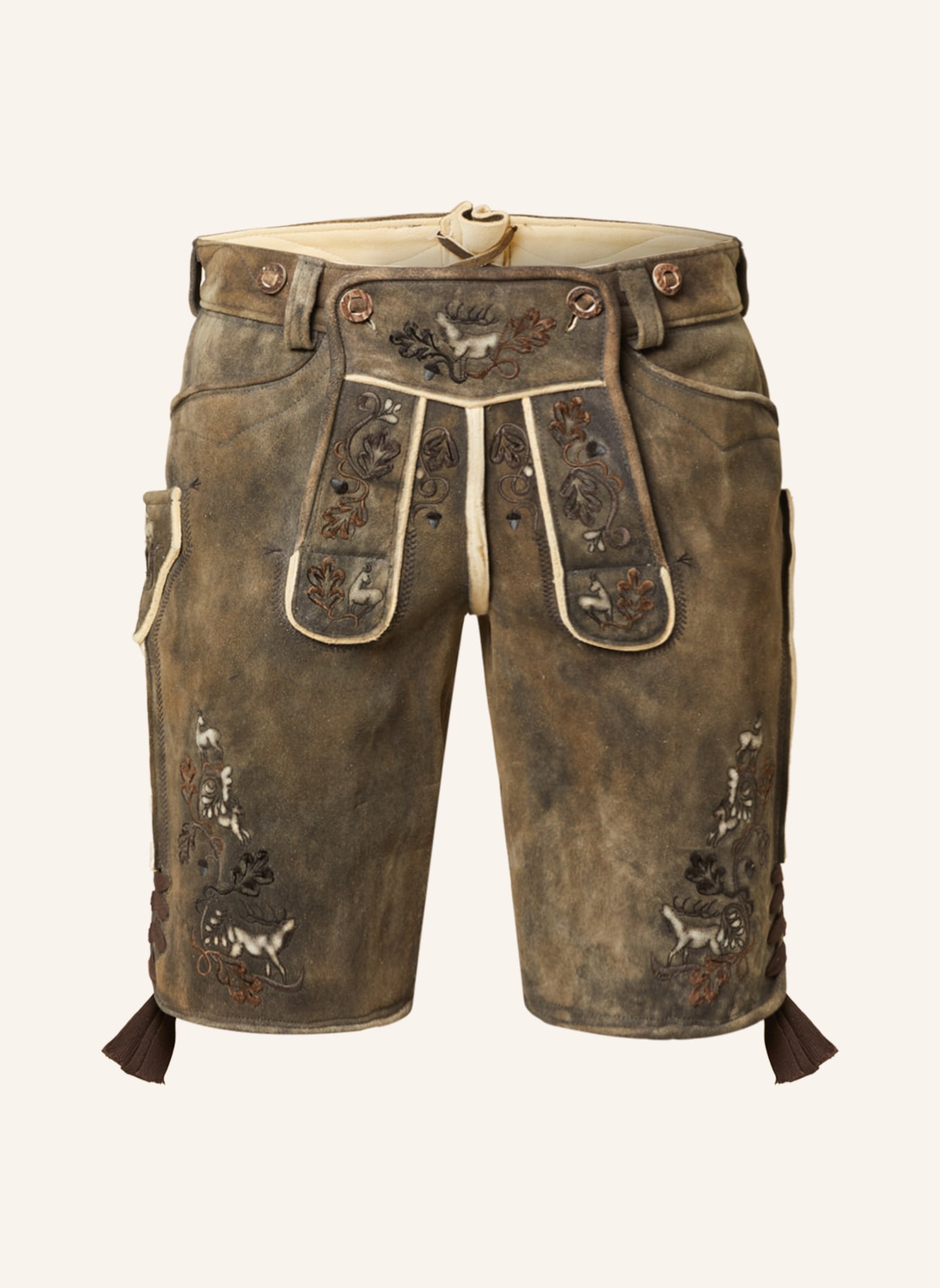 BECKERT Kožené krojové kalhoty MERAN, Barva: TMAVĚ HNĚDÁ (Obrázek 1)