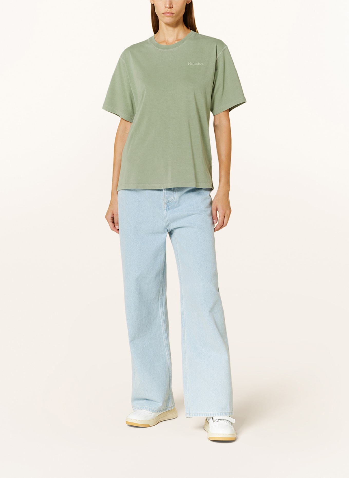 Nanushka Oversized shirt REECE, Color: LIGHT GREEN (Image 2)