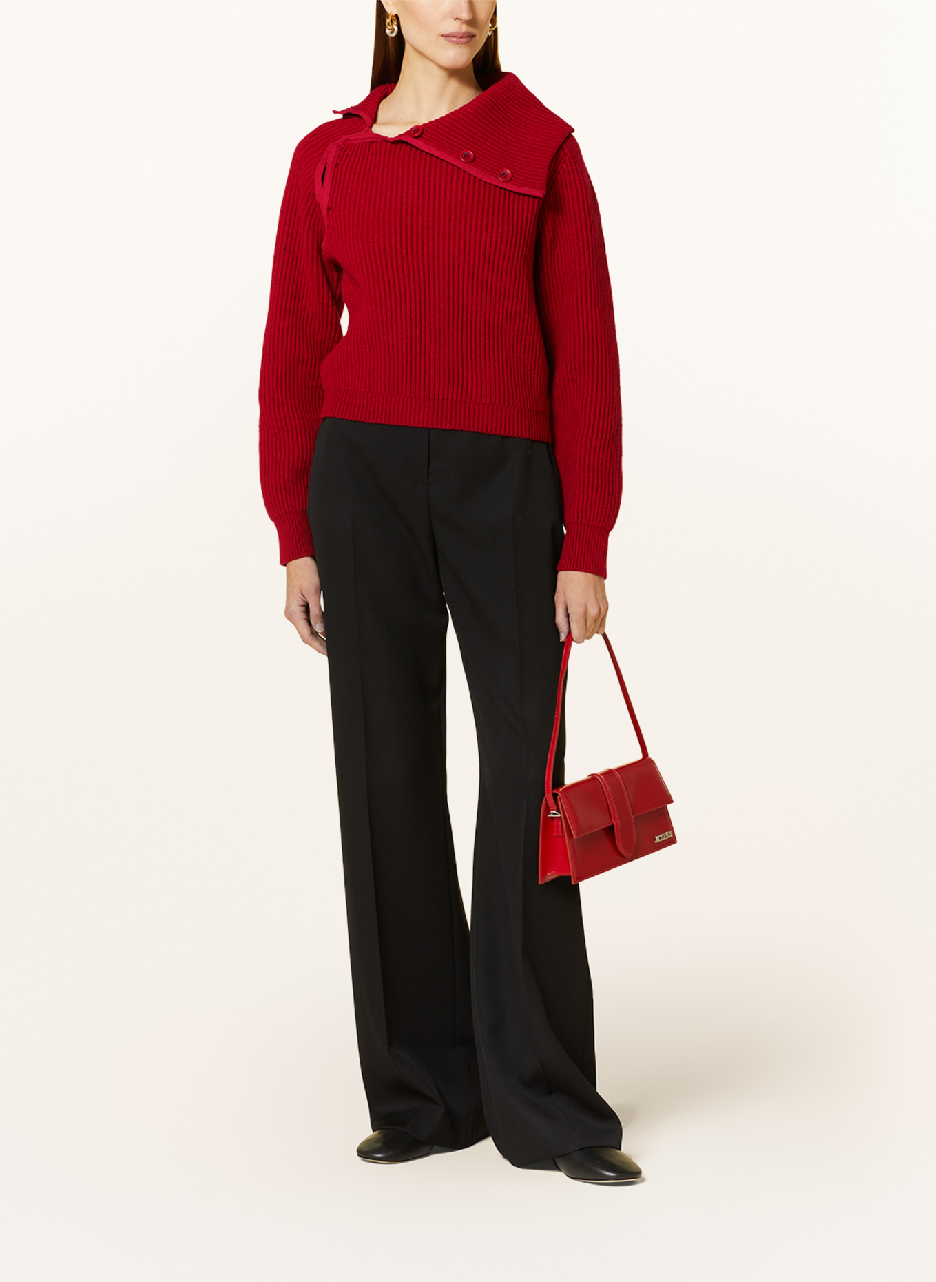 JACQUEMUS Sweater LA MAILLE VEGA, Color: RED (Image 2)