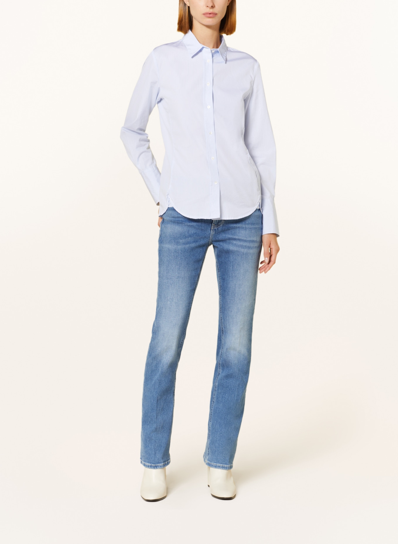 TONNO & PANNA Shirt blouse ELISABETH, Color: WHITE/ LIGHT BLUE (Image 2)