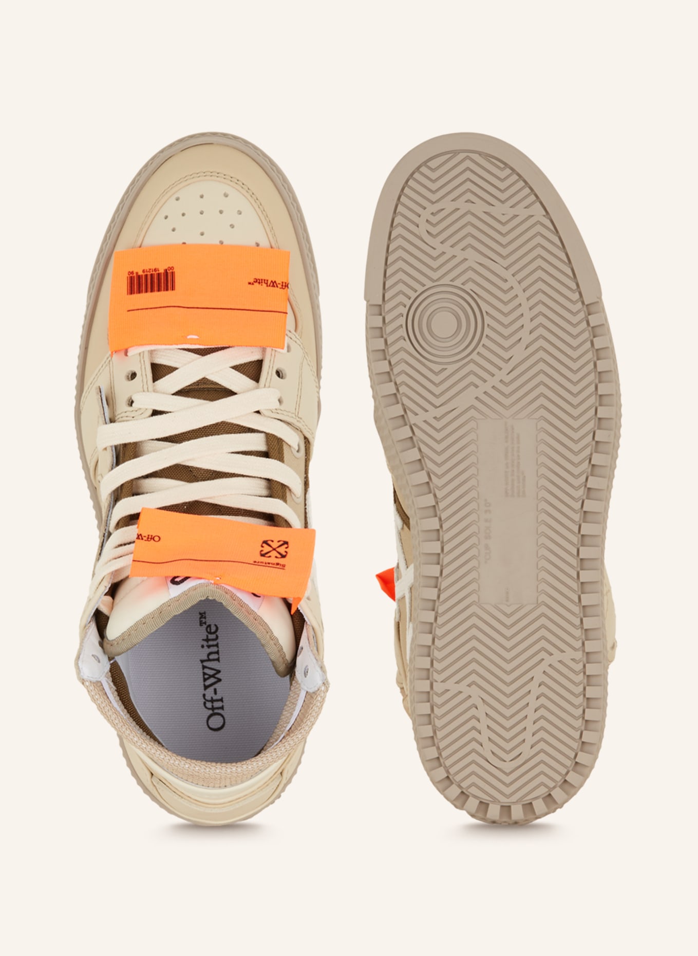 Off-White Wysokie sneakersy 3.0 OFF COURT, Kolor: BEŻOWY (Obrazek 5)