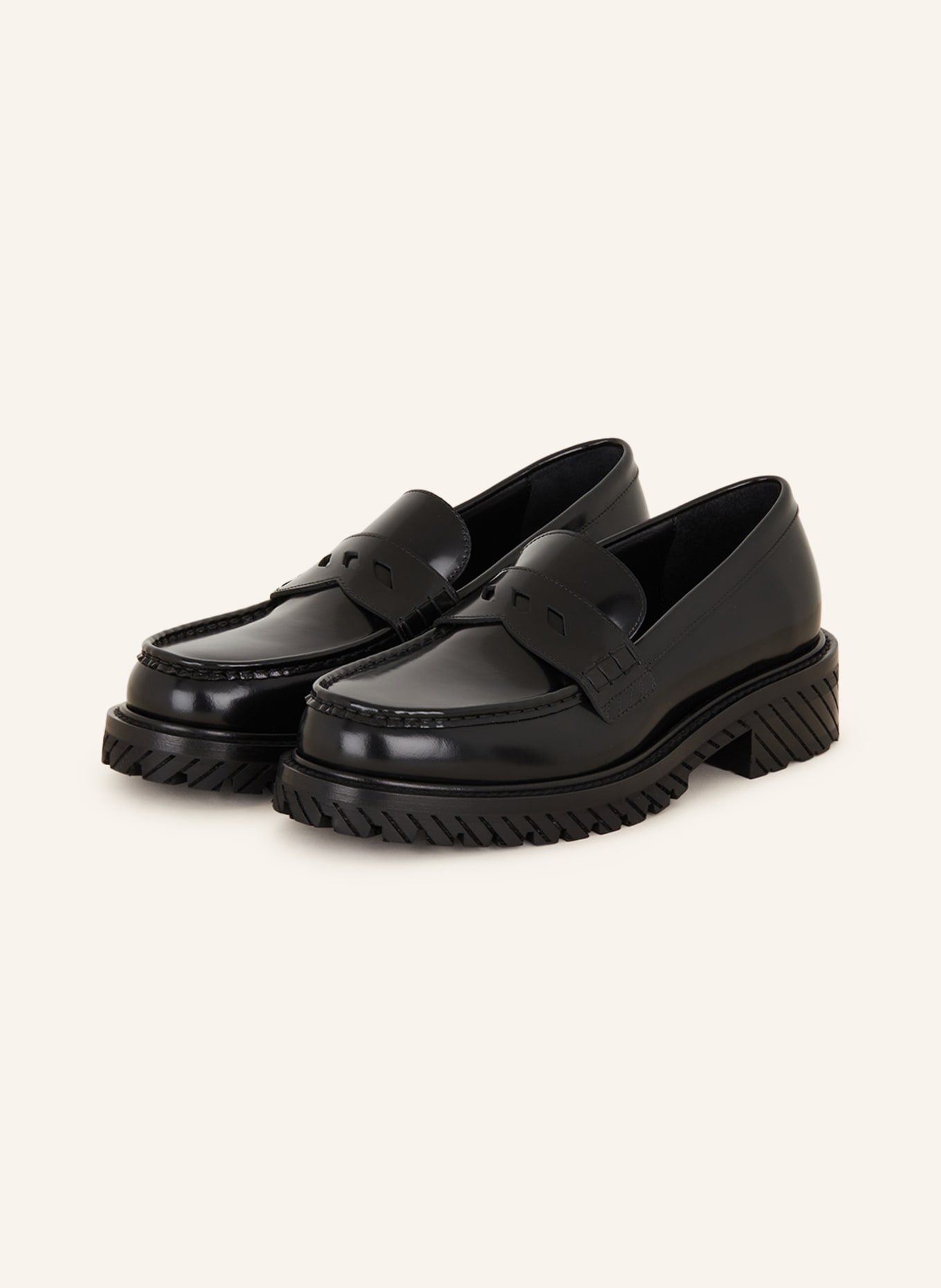 Off-White Penny loafers COMBAT, Color: BLACK (Image 1)