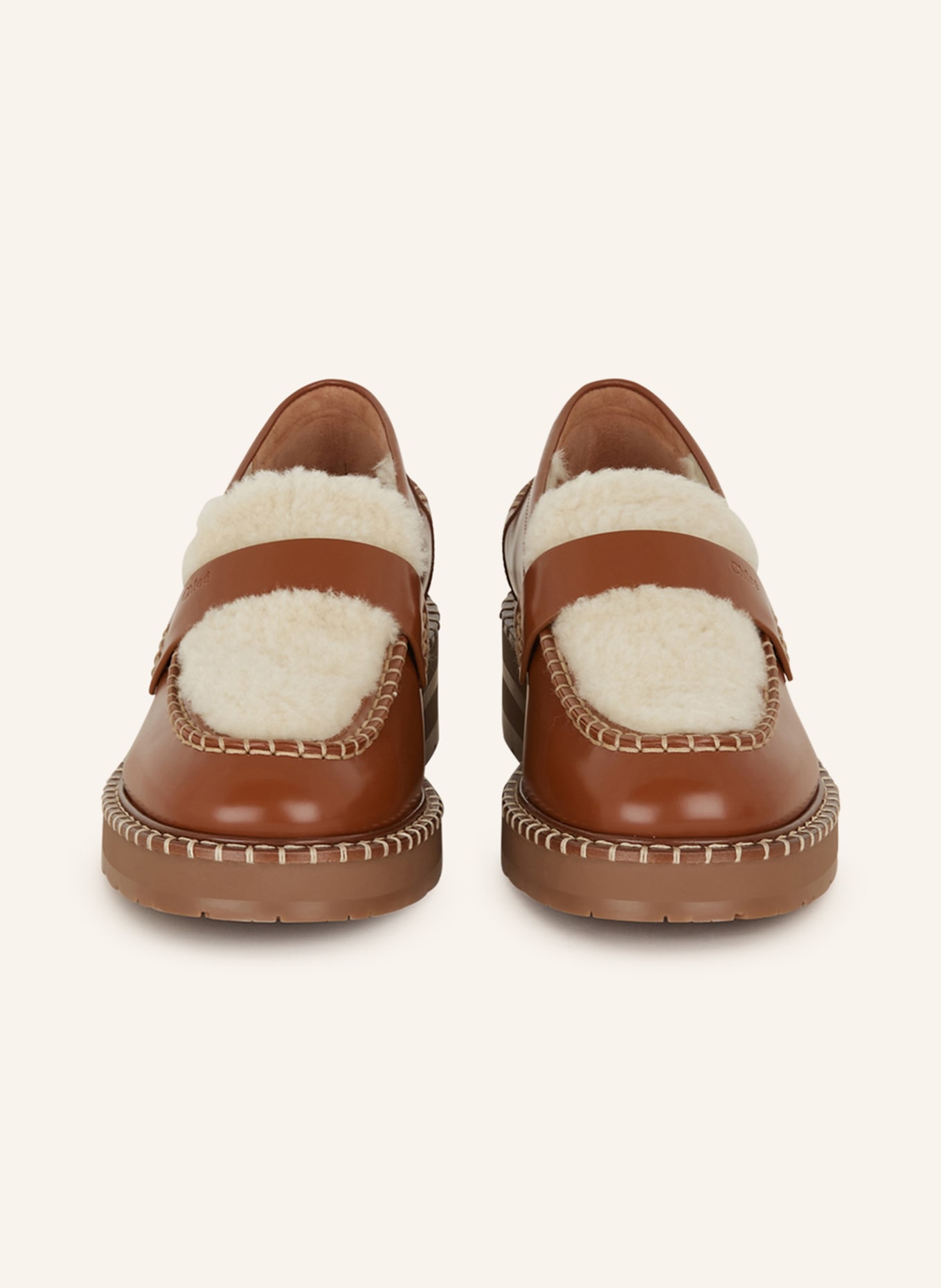 Chloé Loafers NOUA with real fur, Color: 242 CARAMELLO (Image 3)
