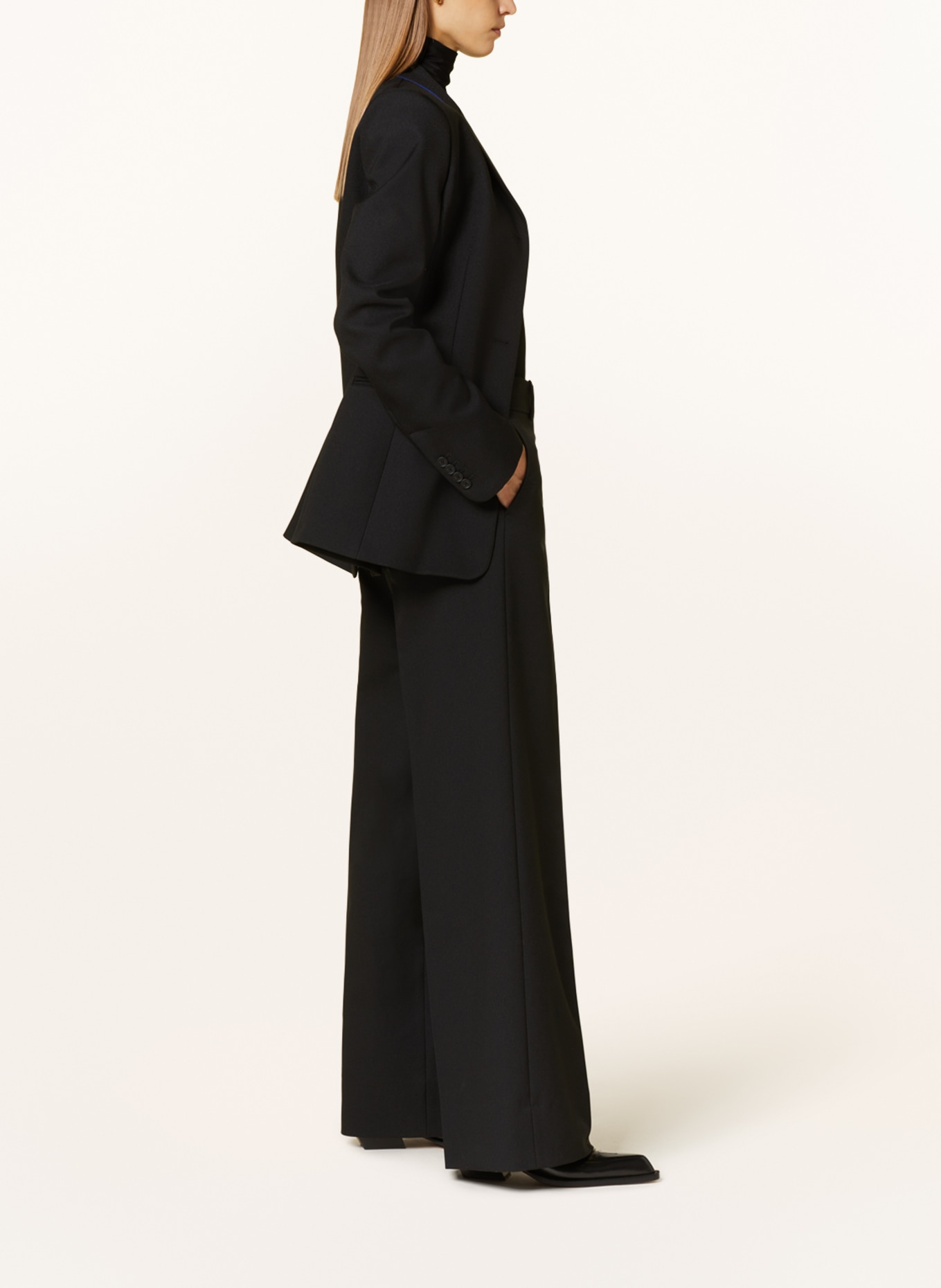 Off-White Wide leg trousers, Color: BLACK (Image 4)