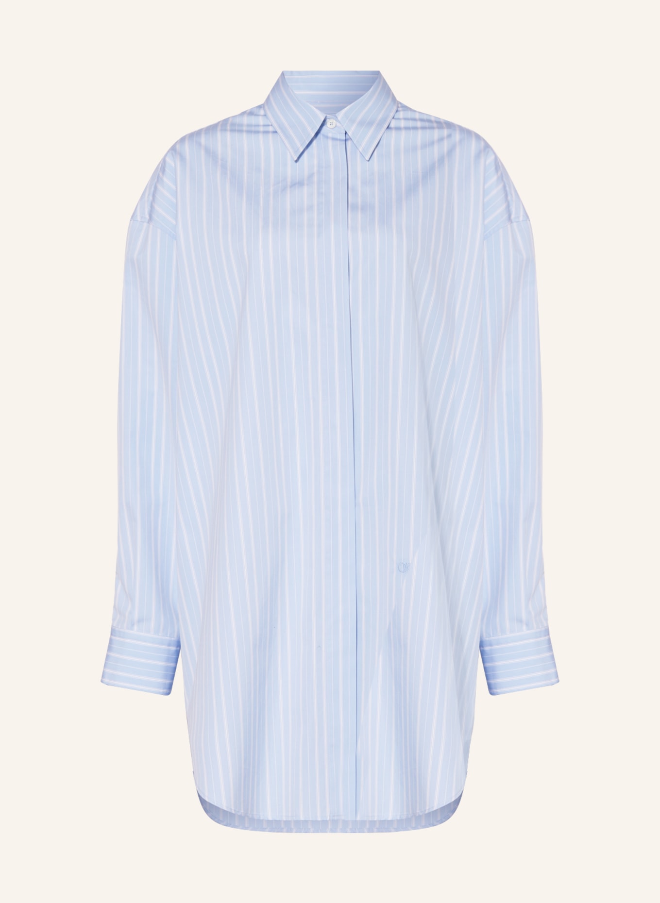 Off-White Oversized shirt blouse, Color: LIGHT BLUE/ WHITE (Image 1)