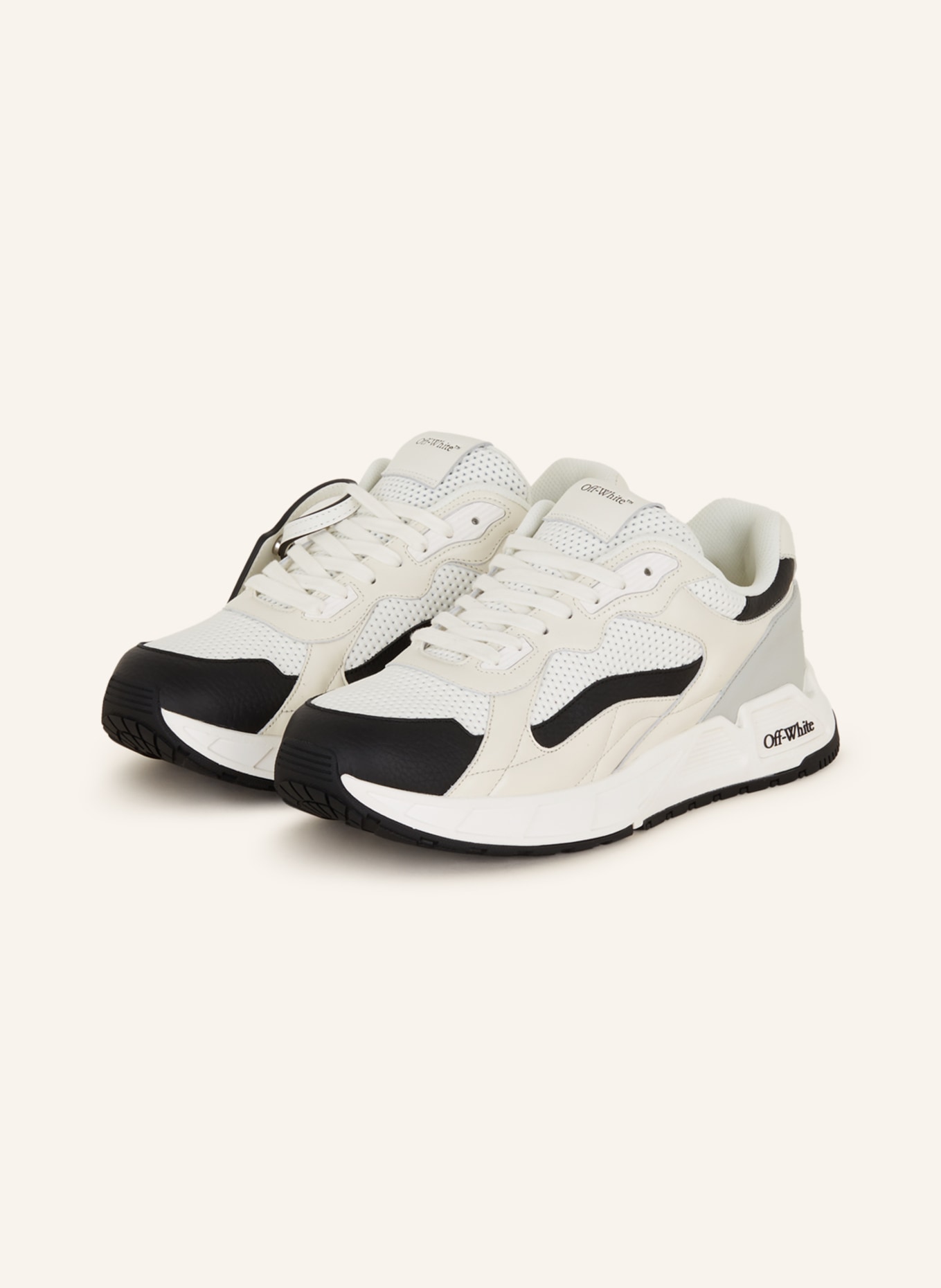 Off-White Sneaker RUNNER, Farbe: WEISS/ SCHWARZ (Bild 1)