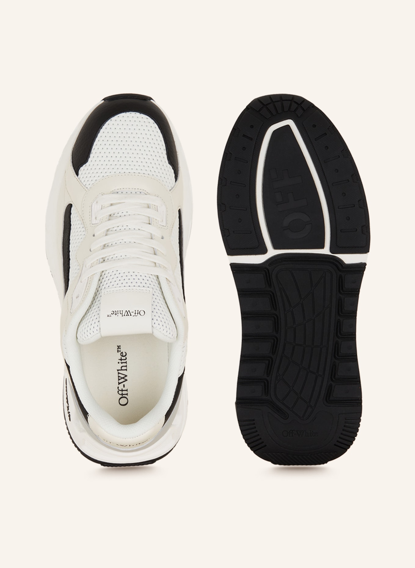 Off-White Sneaker RUNNER, Farbe: WEISS/ SCHWARZ (Bild 5)