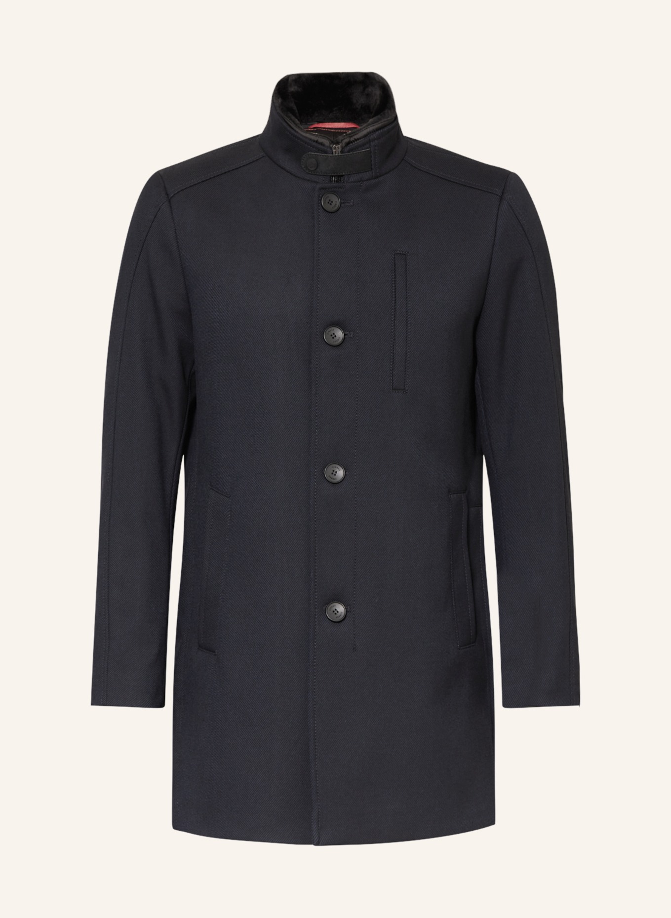 CINQUE Kabát CIARSENAL s umělou kožešinou, Barva: TMAVĚ MODRÁ (Obrázek 1)