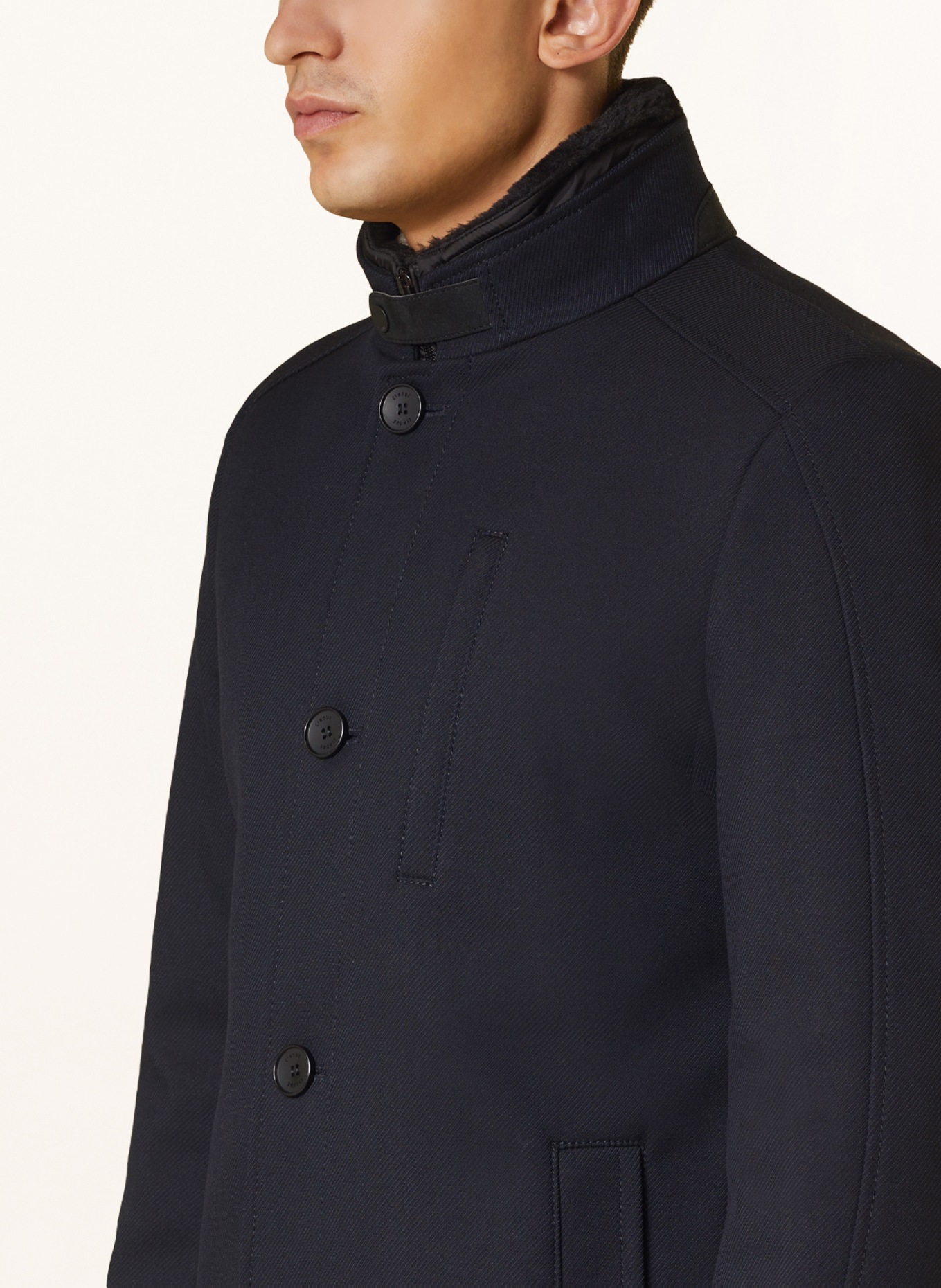 CINQUE Kabát CIARSENAL s umělou kožešinou, Barva: TMAVĚ MODRÁ (Obrázek 4)