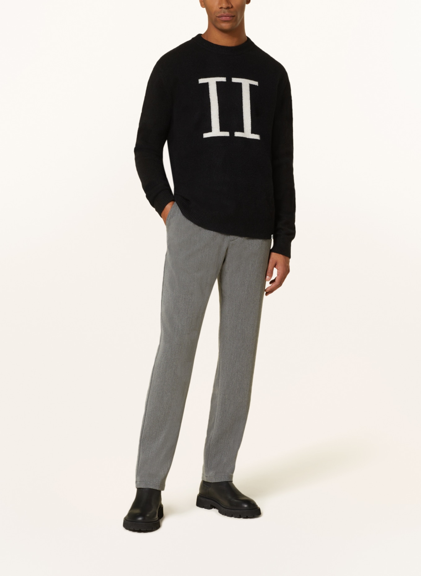 LES DEUX Sweater ENCORE, Color: BLACK/ WHITE (Image 2)