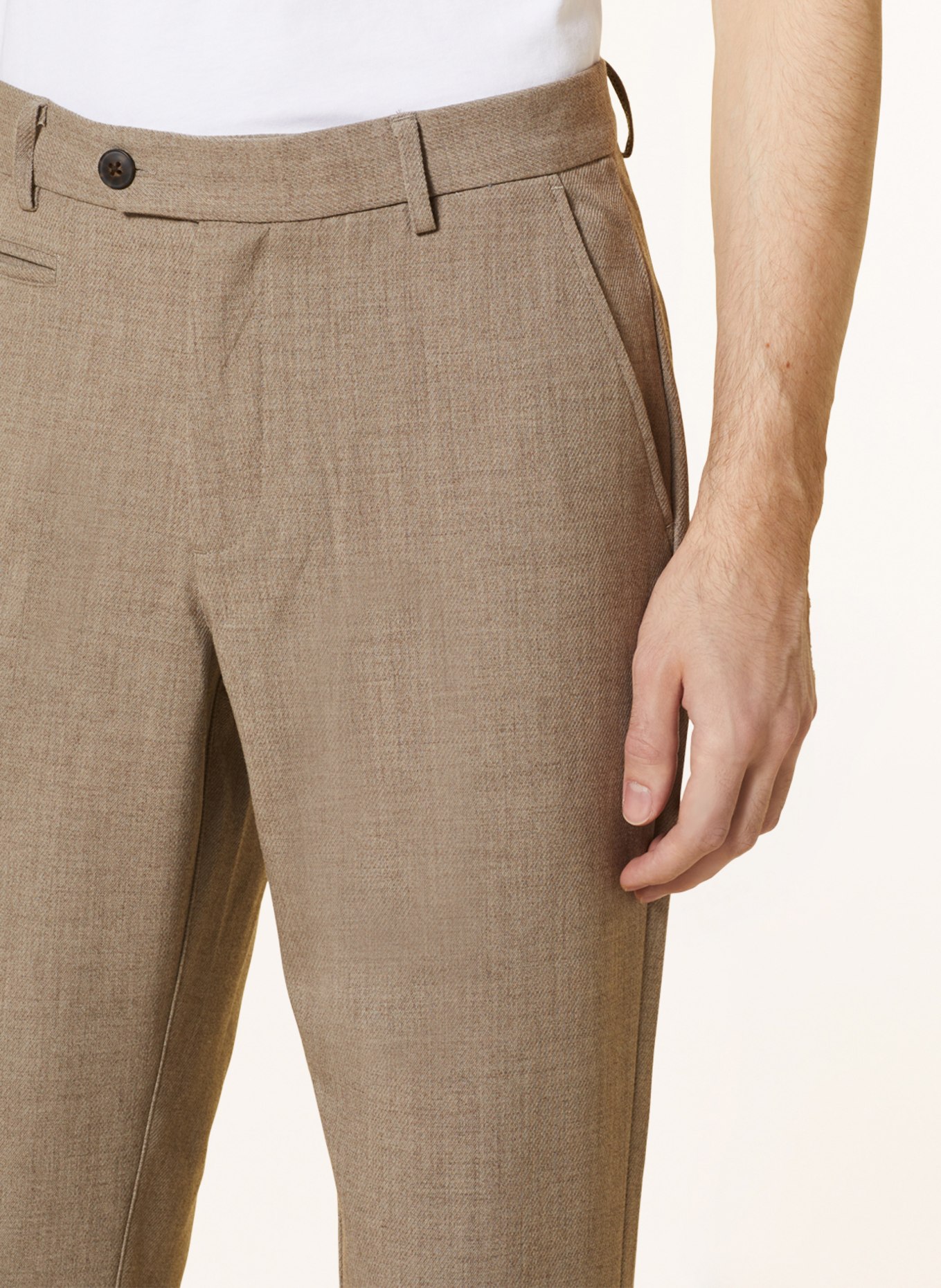 LES DEUX Pants COMO slim fit, Color: 812812 Dark Sand Melange (Image 7)