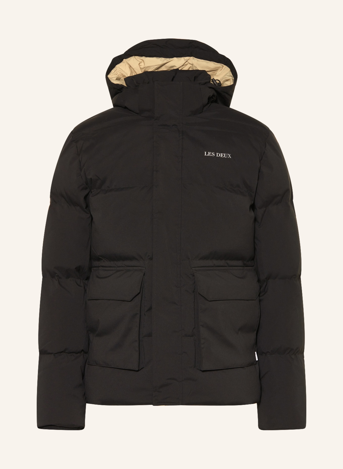 LES DEUX Down jacket MADDOX with detachable hood, Color: BLACK (Image 1)