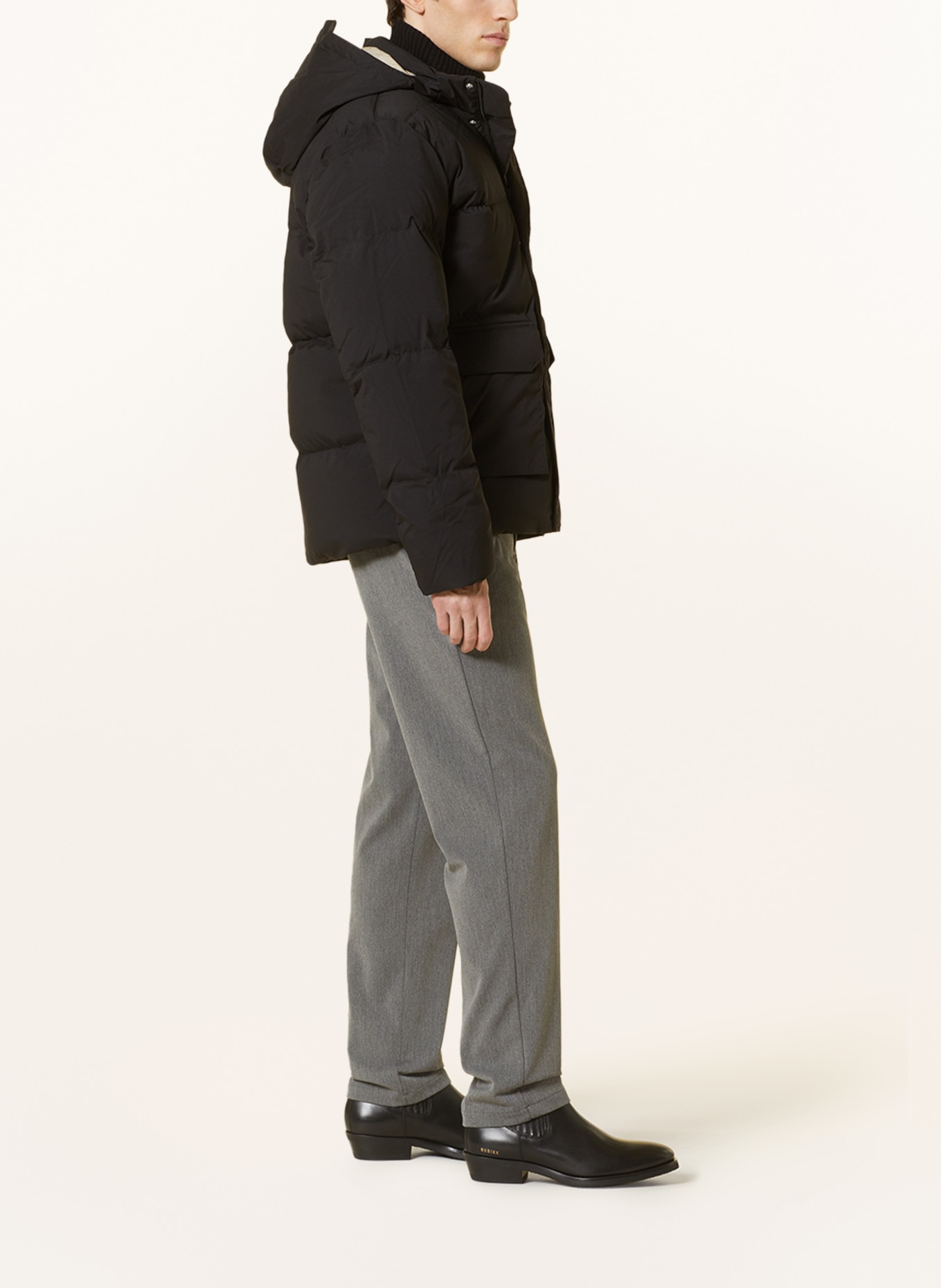 LES DEUX Down jacket MADDOX with detachable hood, Color: BLACK (Image 4)