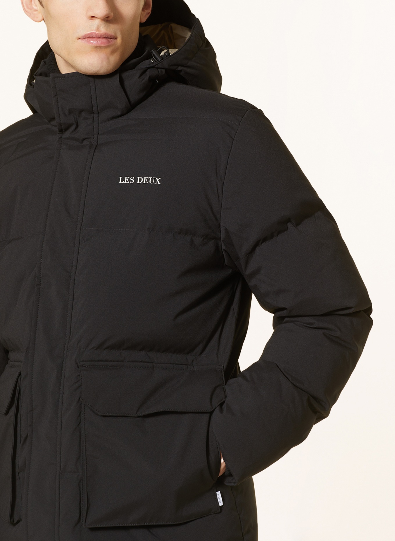 LES DEUX Down jacket MADDOX with detachable hood, Color: BLACK (Image 5)