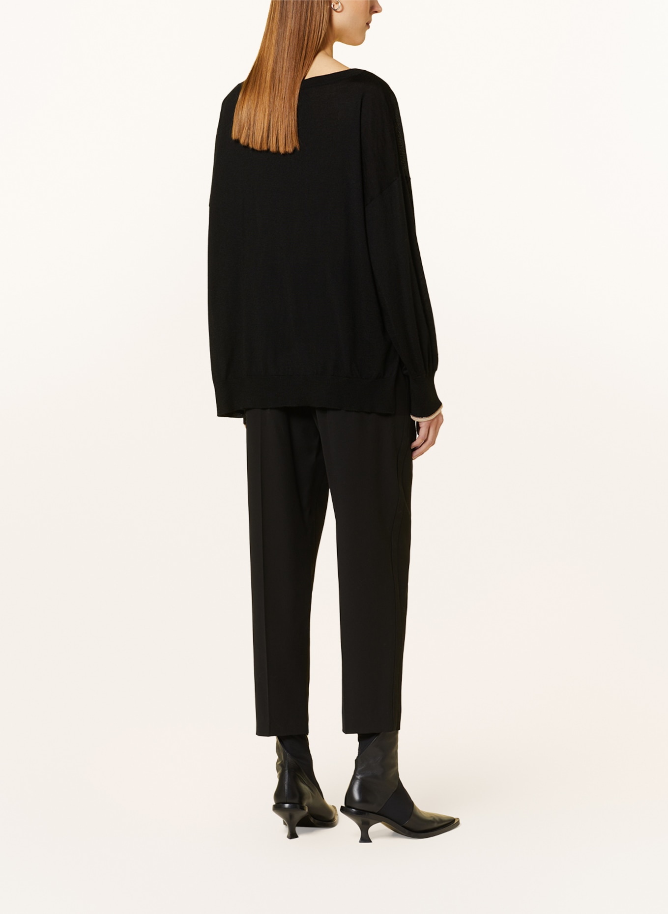 BRUNELLO CUCINELLI Pullover mit Cashmere und Seide, Farbe: SCHWARZ (Bild 3)