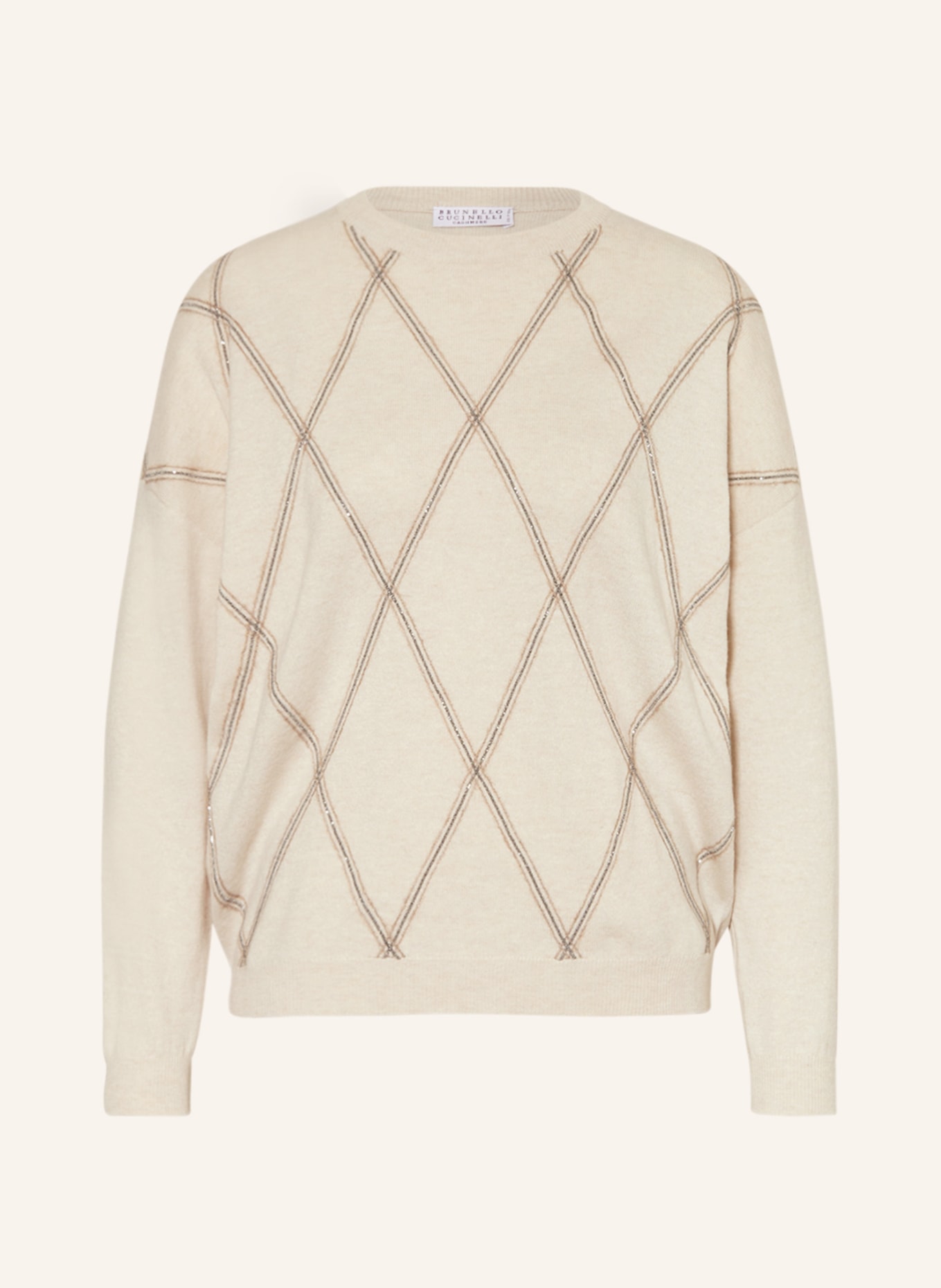 BRUNELLO CUCINELLI Sweater, Color: CREAM/ SILVER/ BEIGE (Image 1)