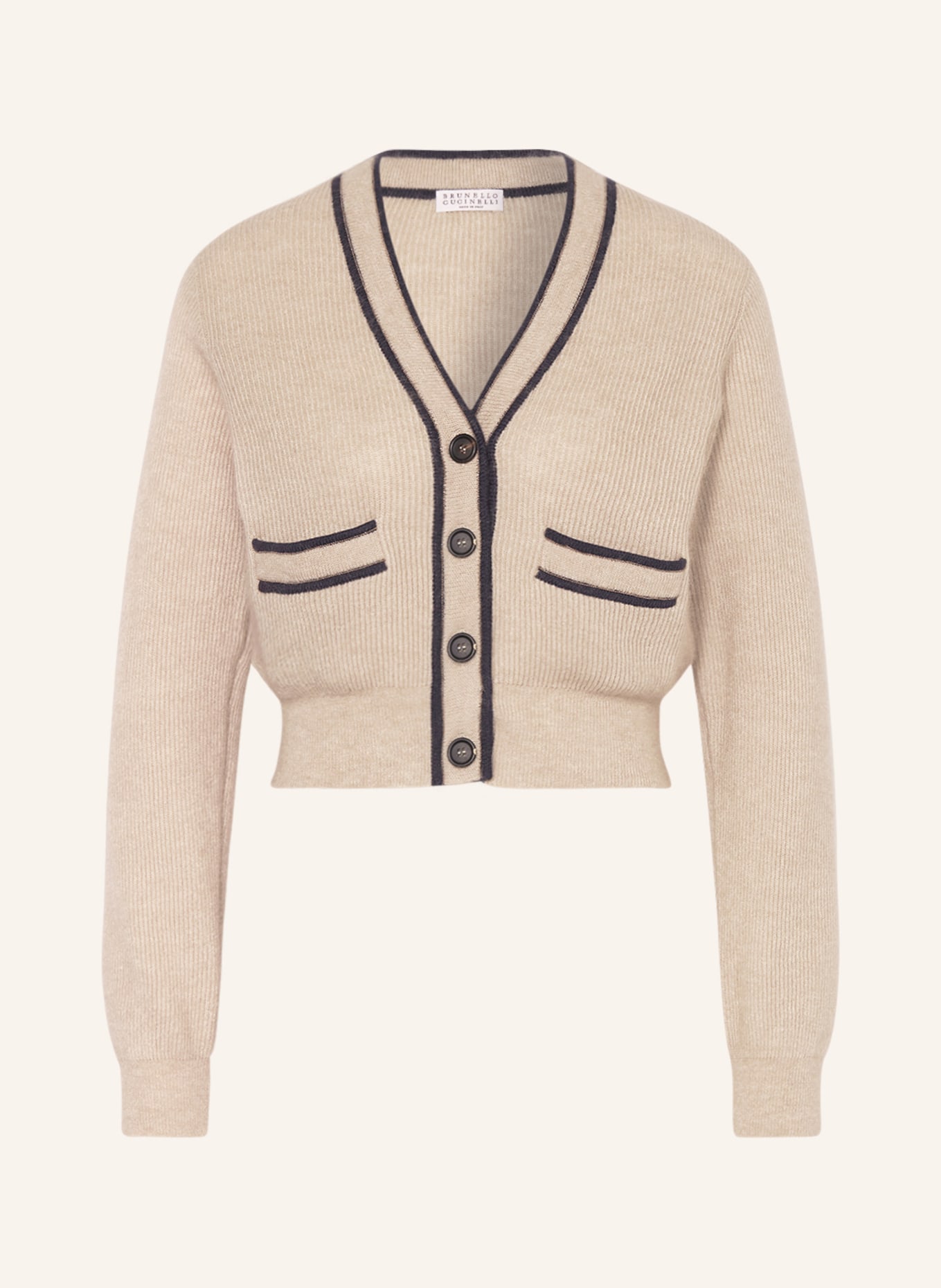 BRUNELLO CUCINELLI Cardigan with cashmere, Color: BEIGE (Image 1)
