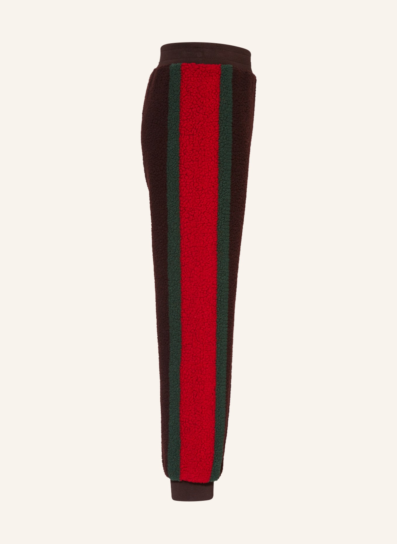 GUCCI Fleecové kalhoty, Barva: TMAVĚ HNĚDÁ/ ZELENÁ/ ČERVENÁ (Obrázek 4)