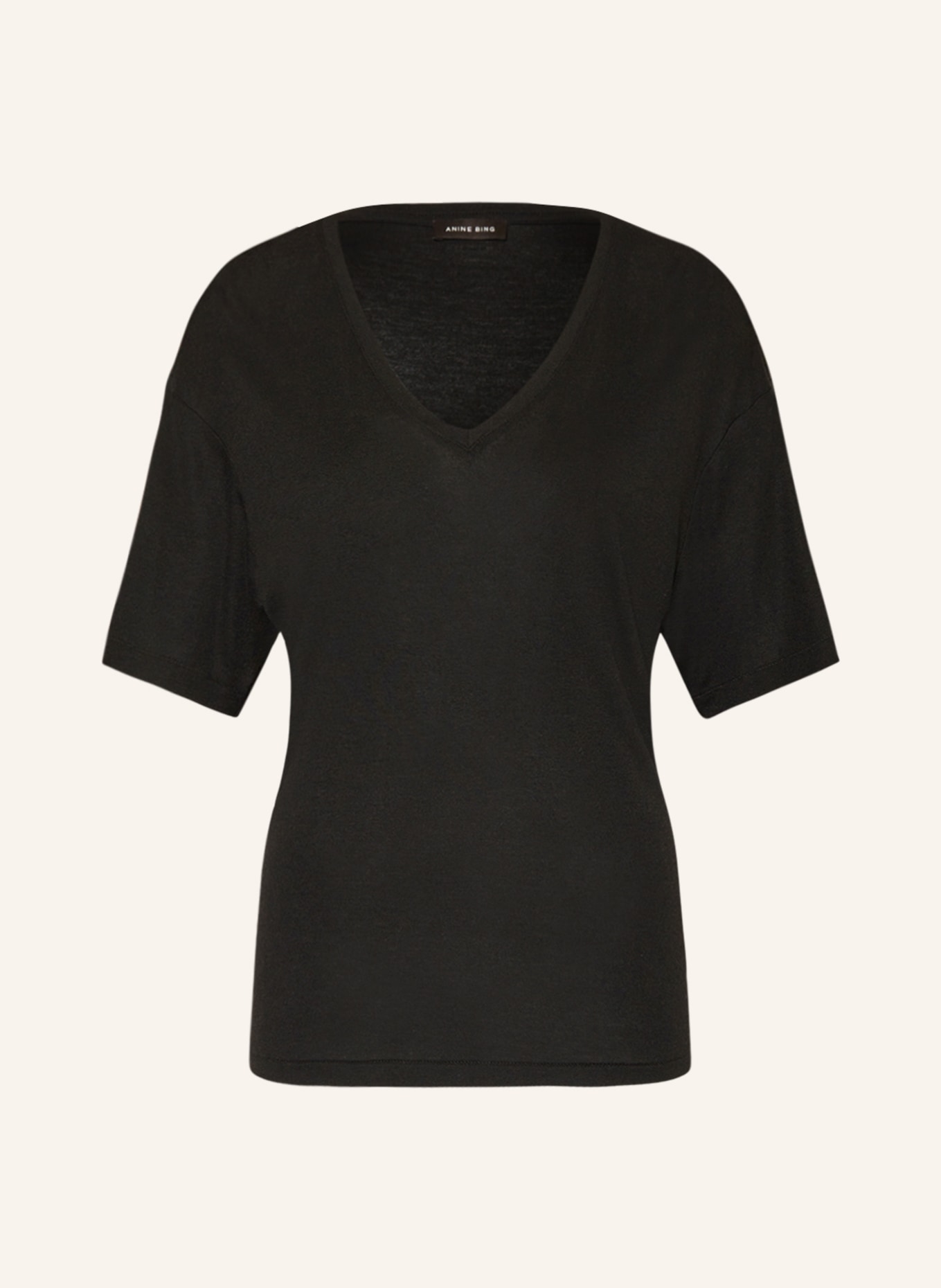 ANINE BING T-shirt VALE, Color: BLACK (Image 1)