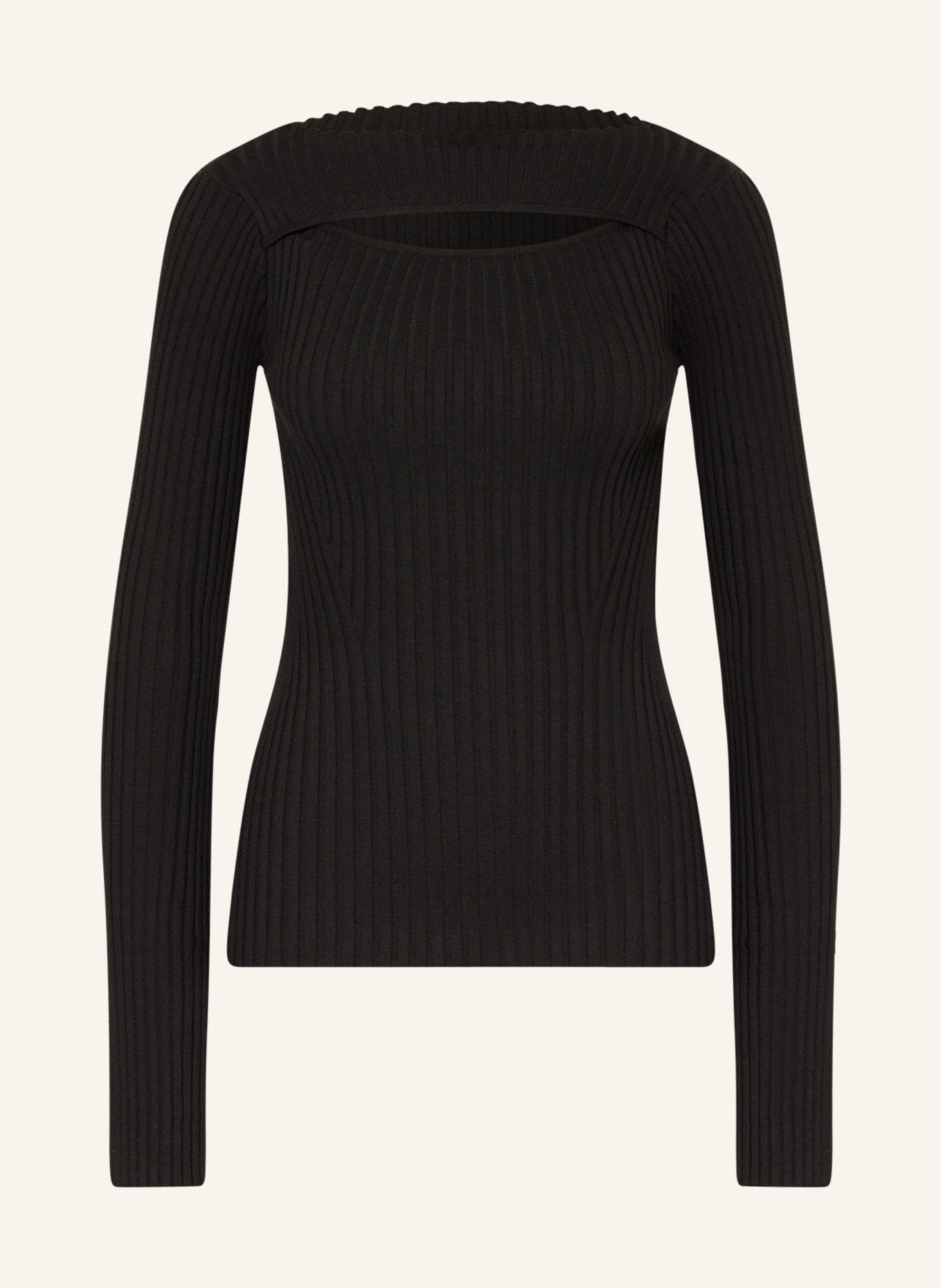 ANINE BING Sweater LORA with cut-out, Color: BLACK (Image 1)