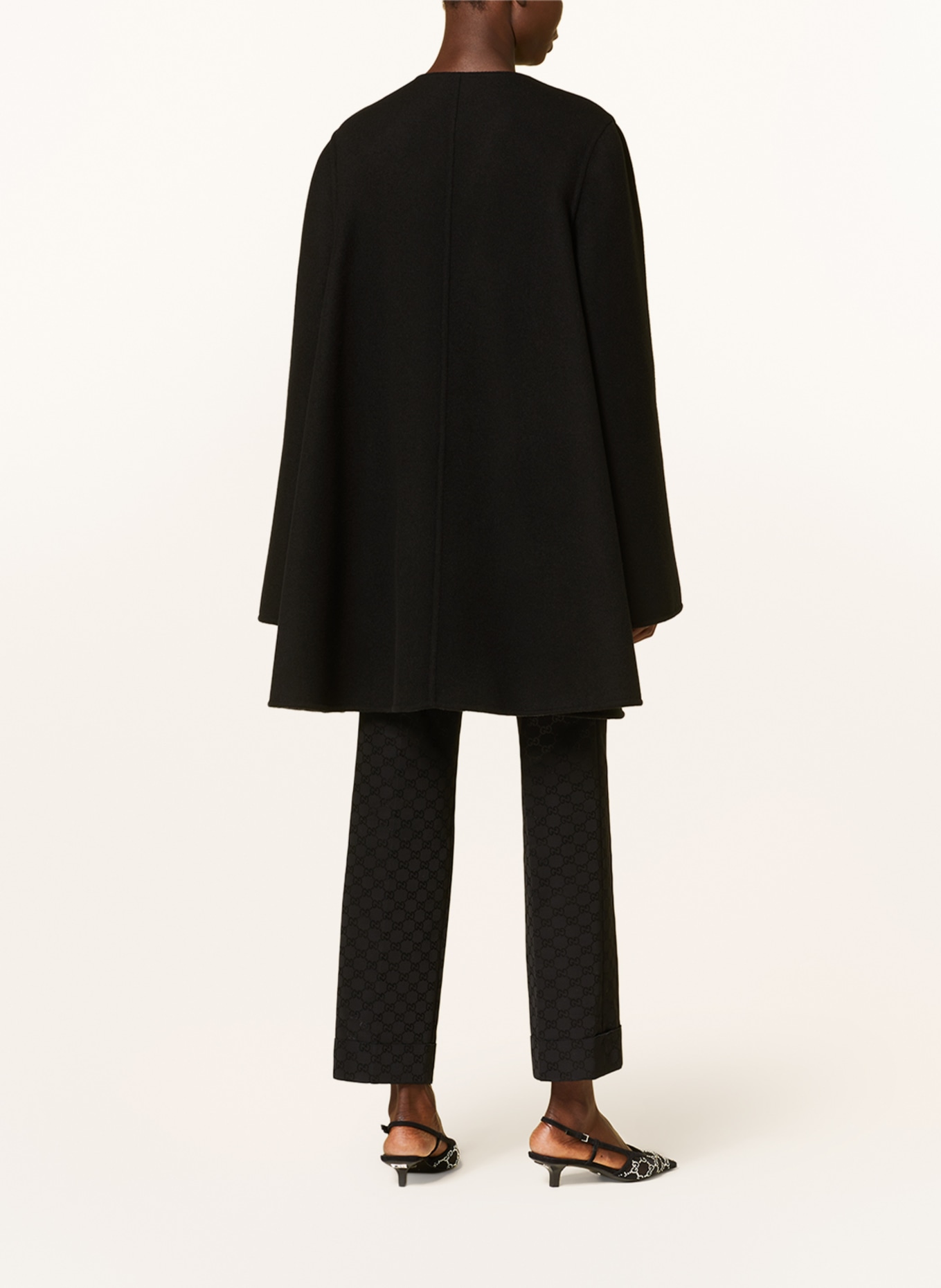 GUCCI Reversible pea coat, Color: BLACK/ GRAY (Image 3)