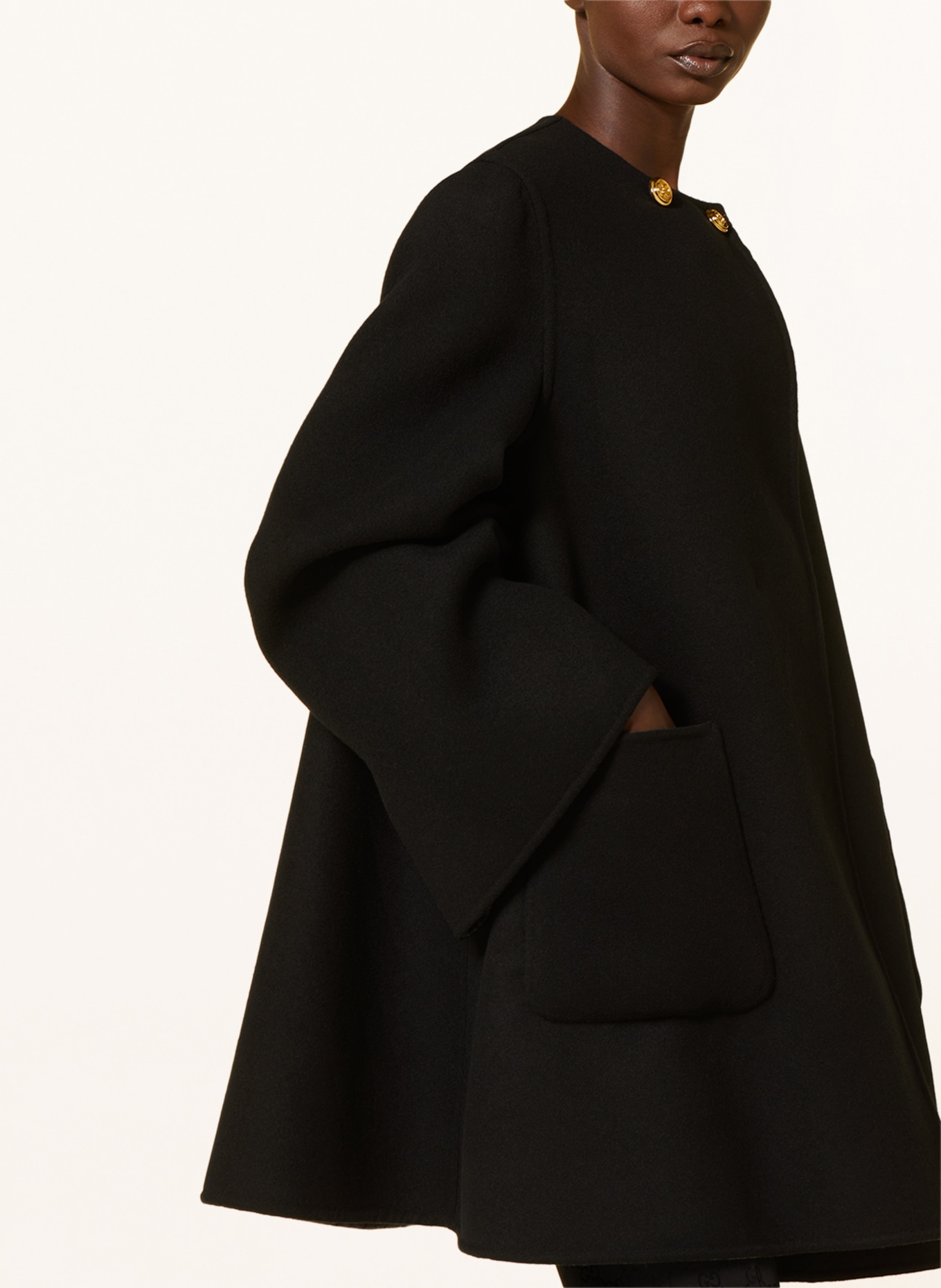 GUCCI Reversible pea coat, Color: BLACK/ GRAY (Image 4)