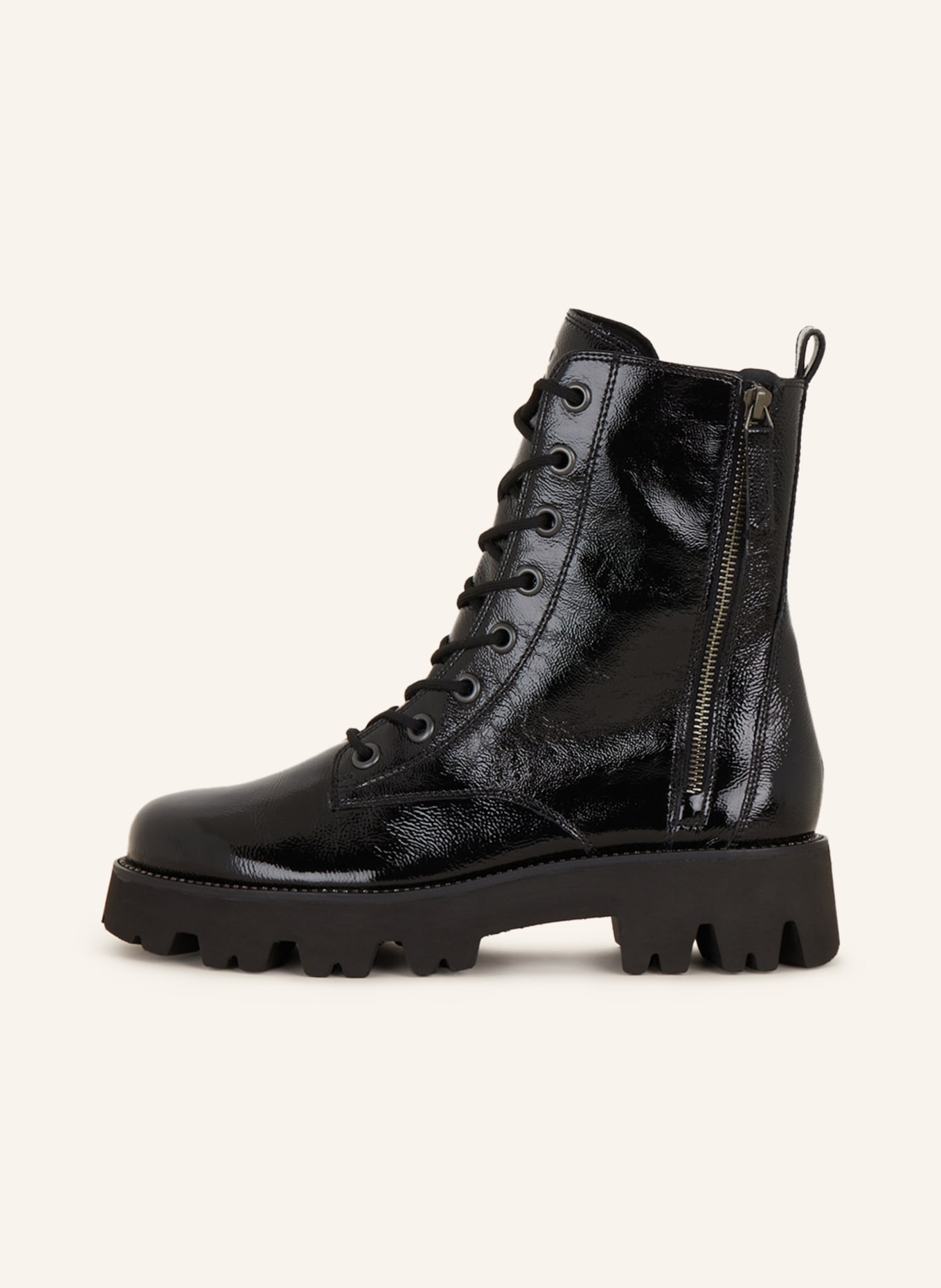 paul green Lace-up boots with decorative gems, Color: BLACK (Image 4)